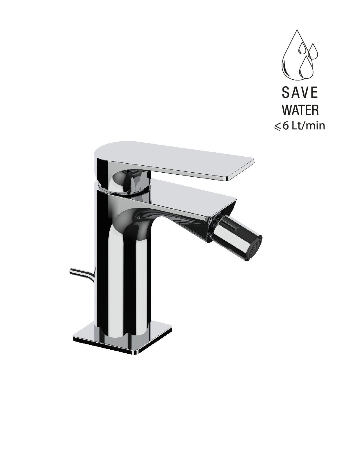 Fratelli Frattini Baterie bideu cu ventil Narciso 78103 | Alama | Crom