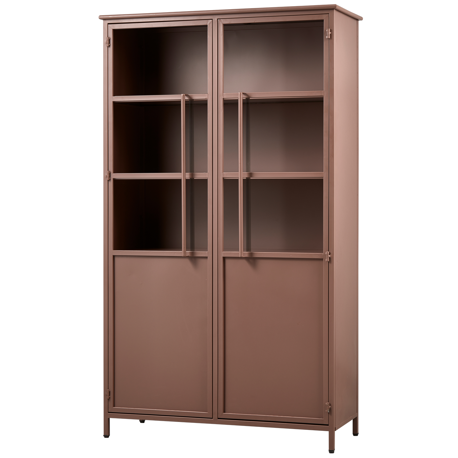 WOOOD vitrina EXHIBIT DISPLAY CASE METAL TAN | Fier | Tan | 173x99x45 cm