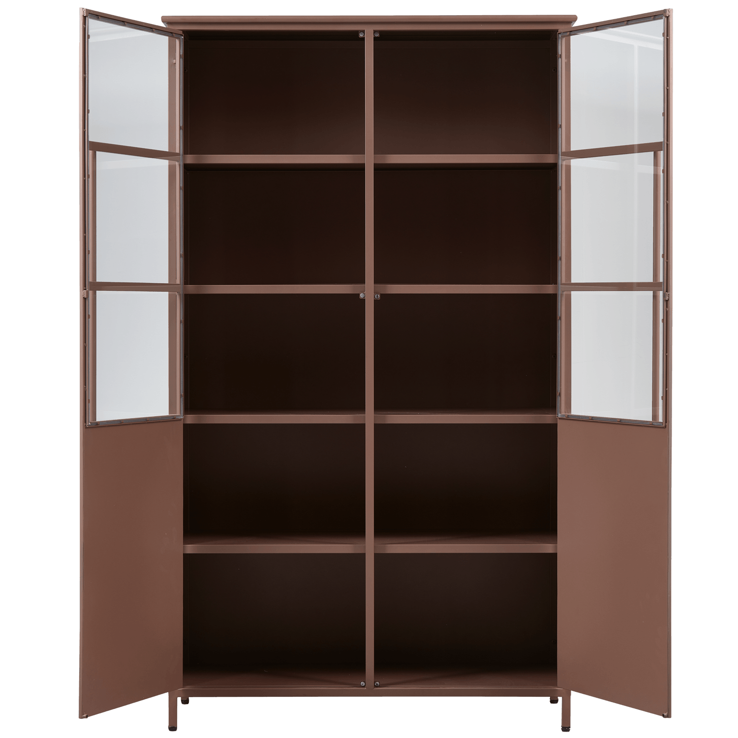 EXHIBIT CABINET METAL TAN