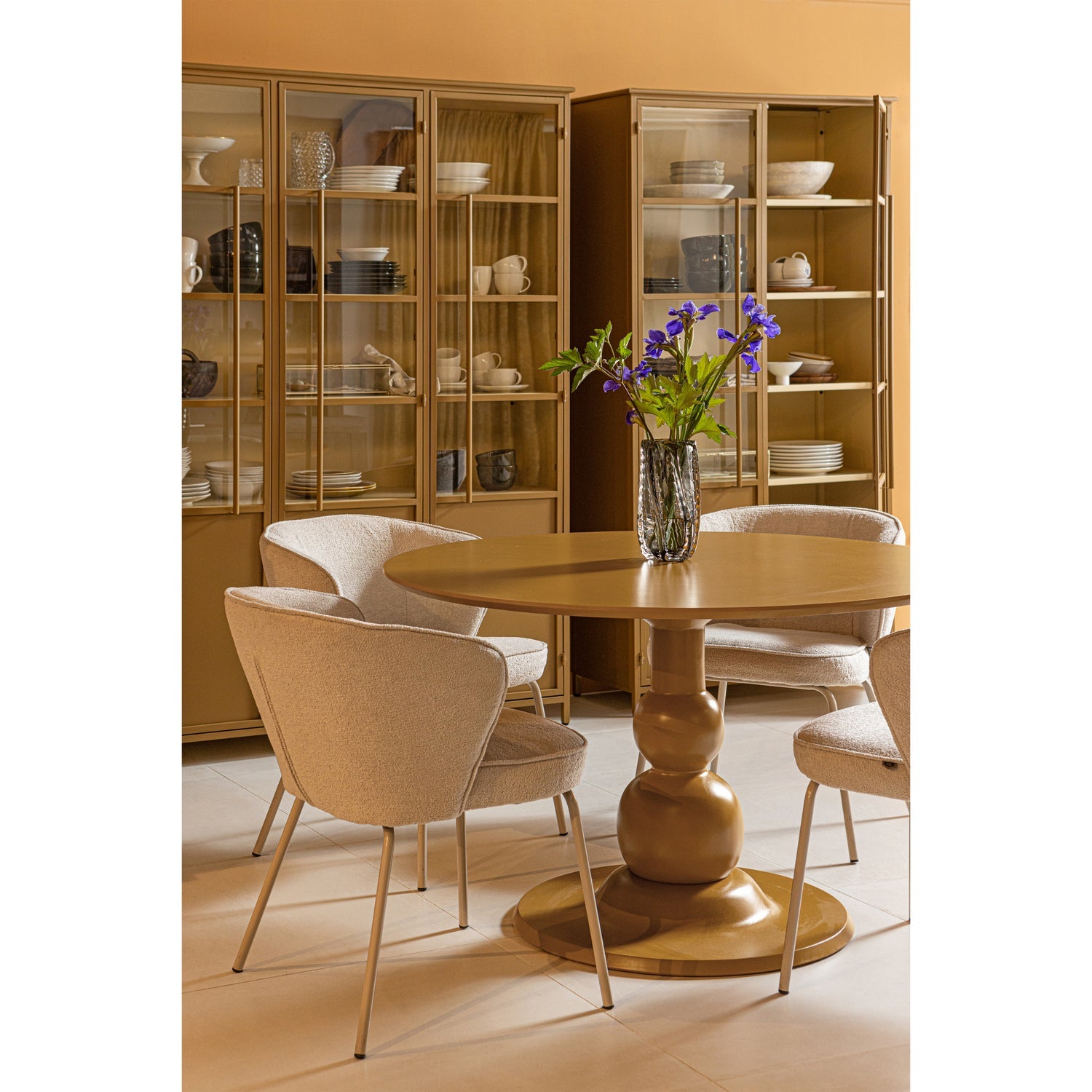 EXHIBIT XL 3-DOORS DISPLAY CASE METAL HONEY YELLOW