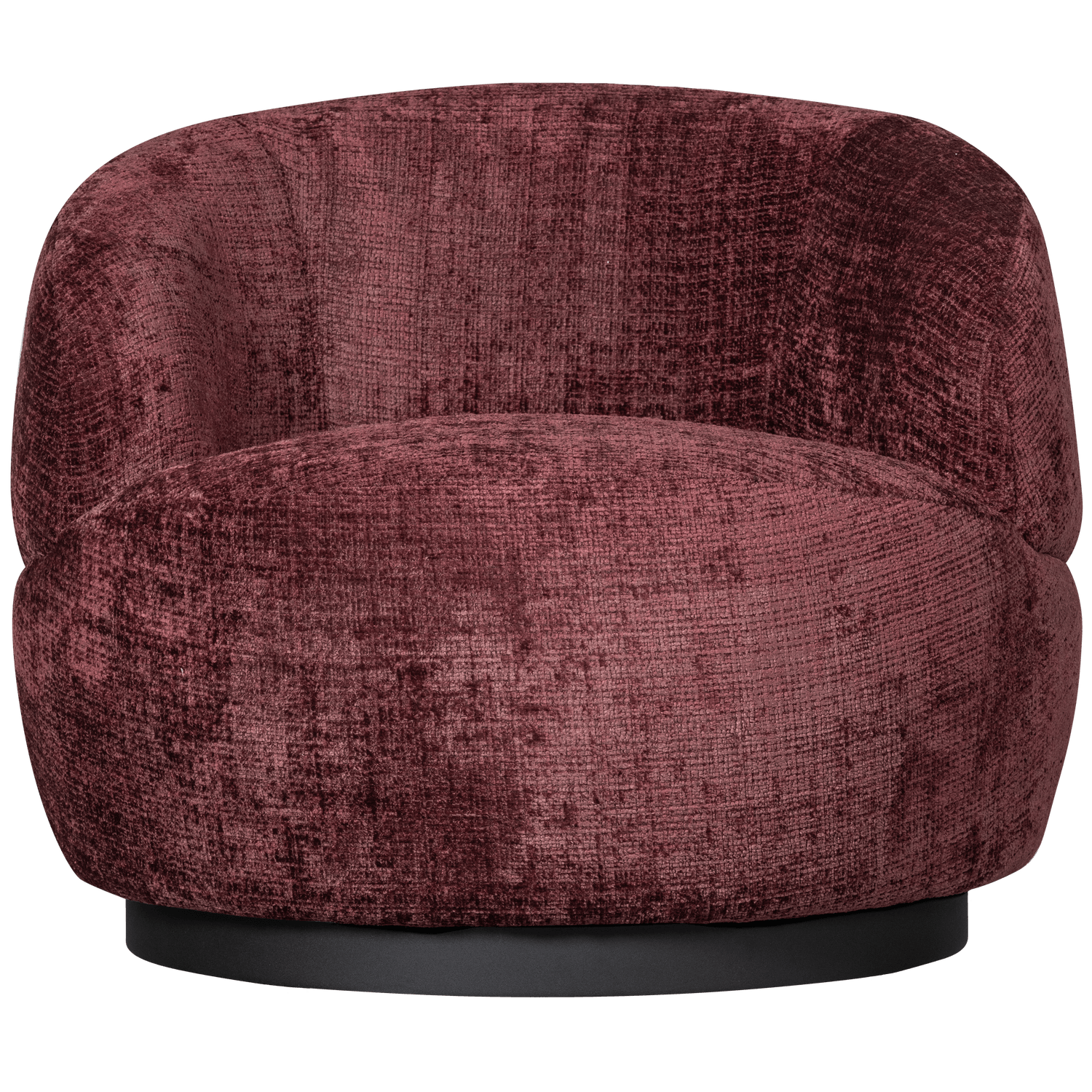 WOOLLY ROTATION ARMCHAIR CHENILLE AUBERGINE