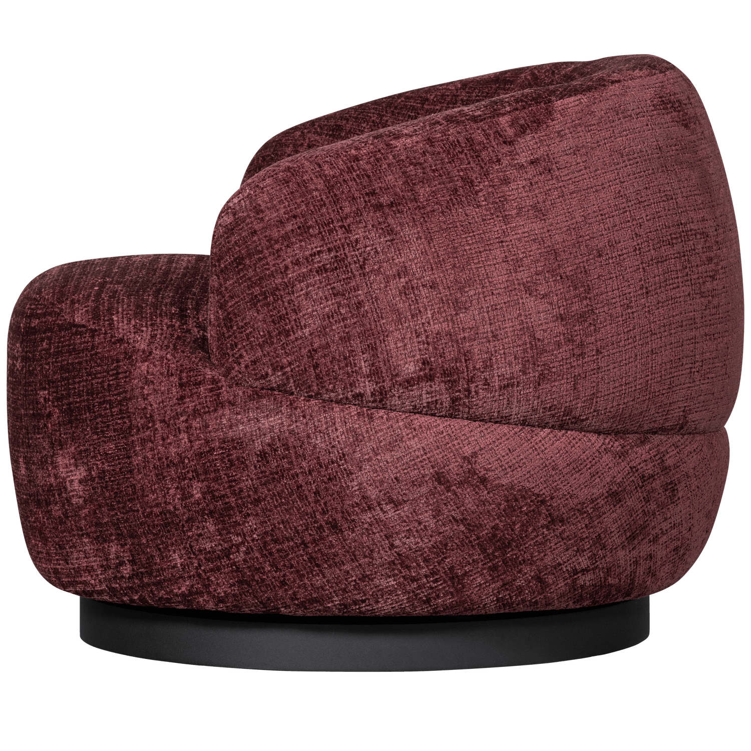 WOOLLY ROTATION ARMCHAIR CHENILLE AUBERGINE