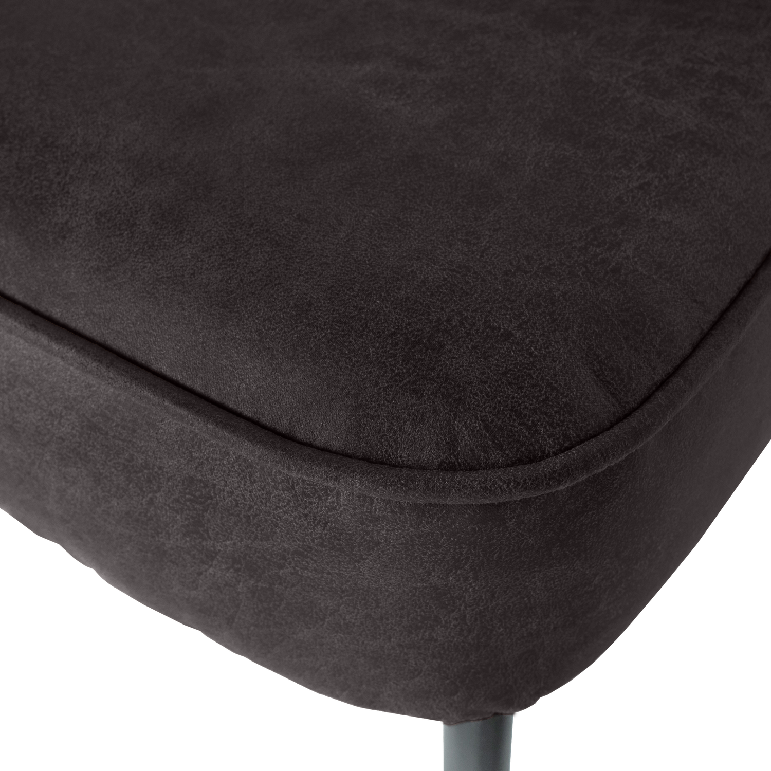 WOOOD banca dining VOGUE | Piele | Negru | 83x120x59 cm