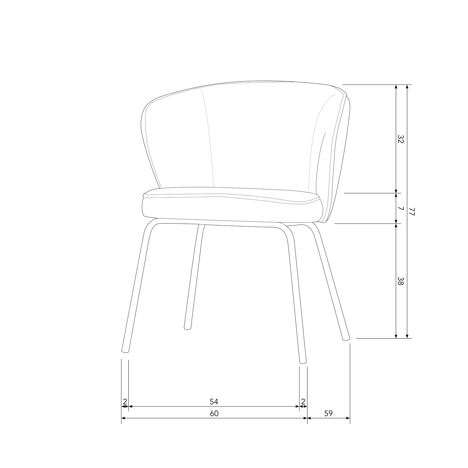 ADMIT DINING CHAIR BOUCLÉ NATURAL