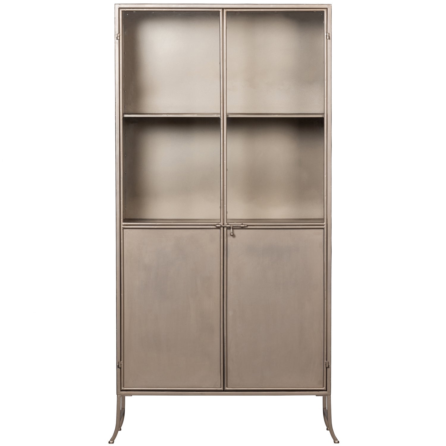 FOSSIL GLASS-DOOR CABINET METAL CHAMPAGNE