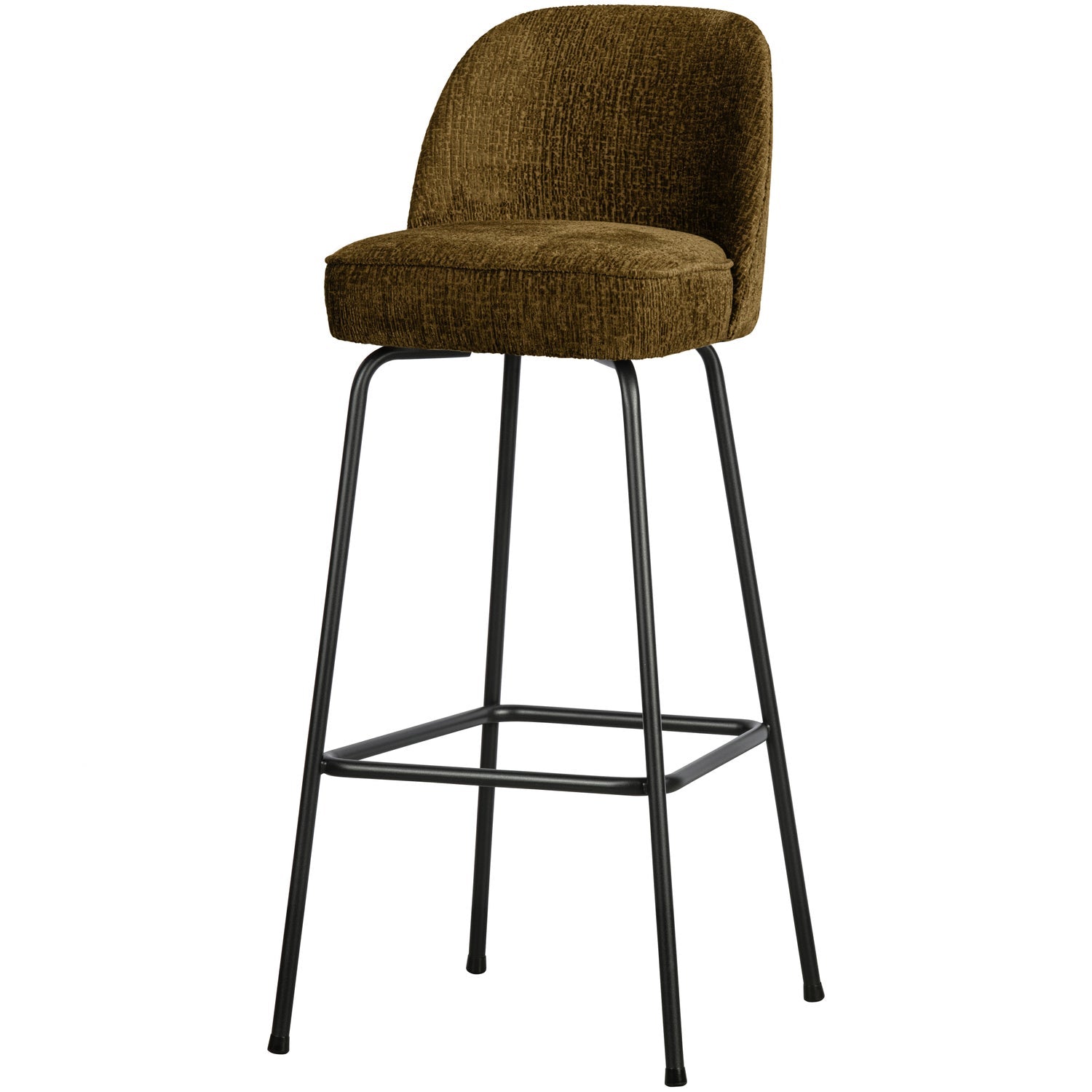 WOOOD scaun bar VOGUE BARSTOOL 80CM STRUCTURE VELVET BRASS | 100% Pes | Brass | 103x50x55 cm