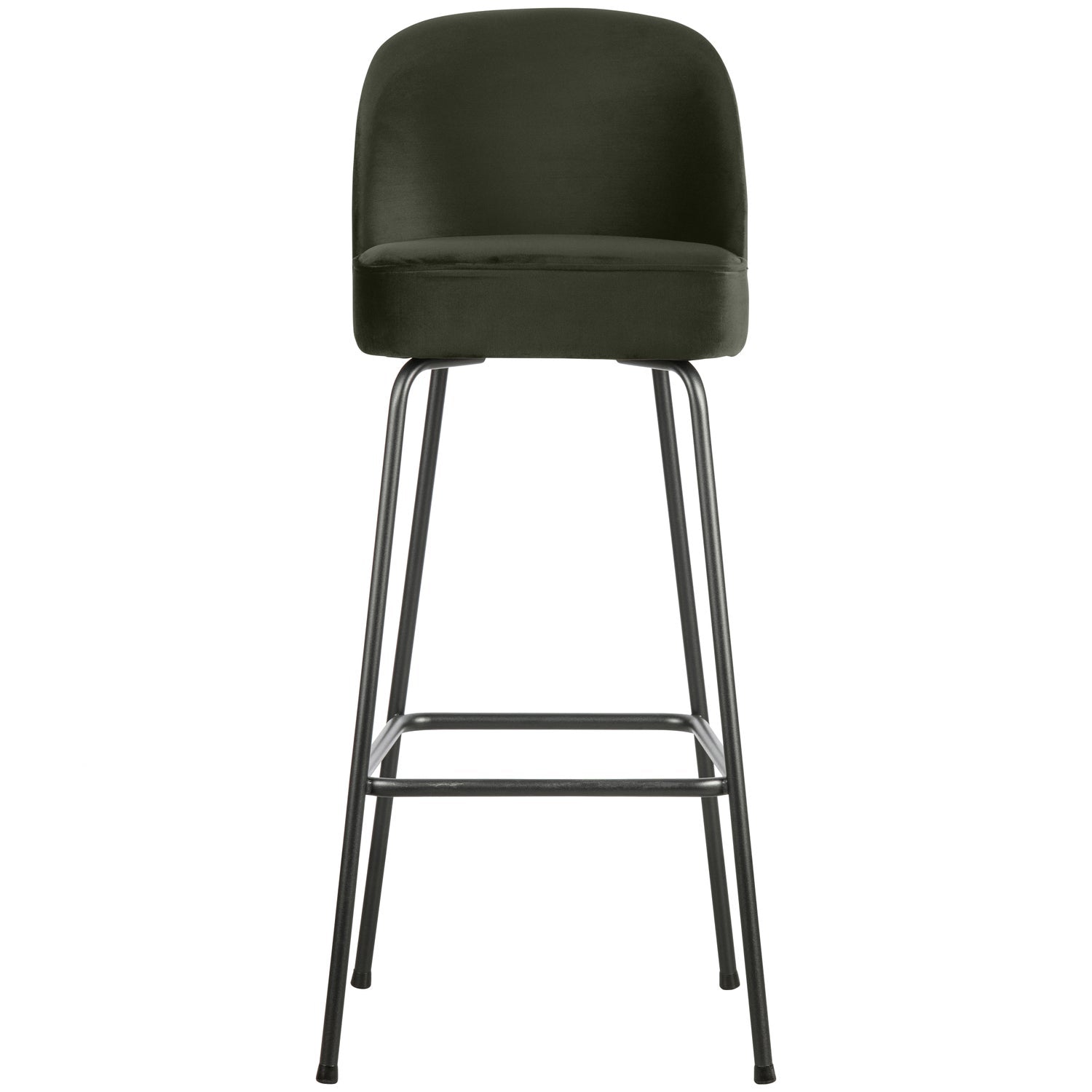 WOOOD scaun bar VOGUE BARSTOOL 80CM VELVET DARK | 100% Pes | Verde | 103x50x55 cm