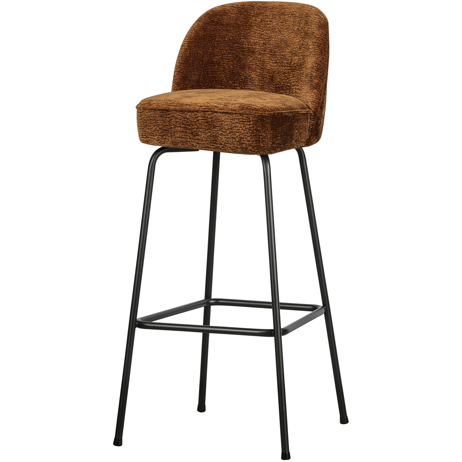 WOOOD scaun bar VOGUE BARSTOOL 80CM 3D CHENILLE MID | 100% Pes | Maro | 103x50x55 cm