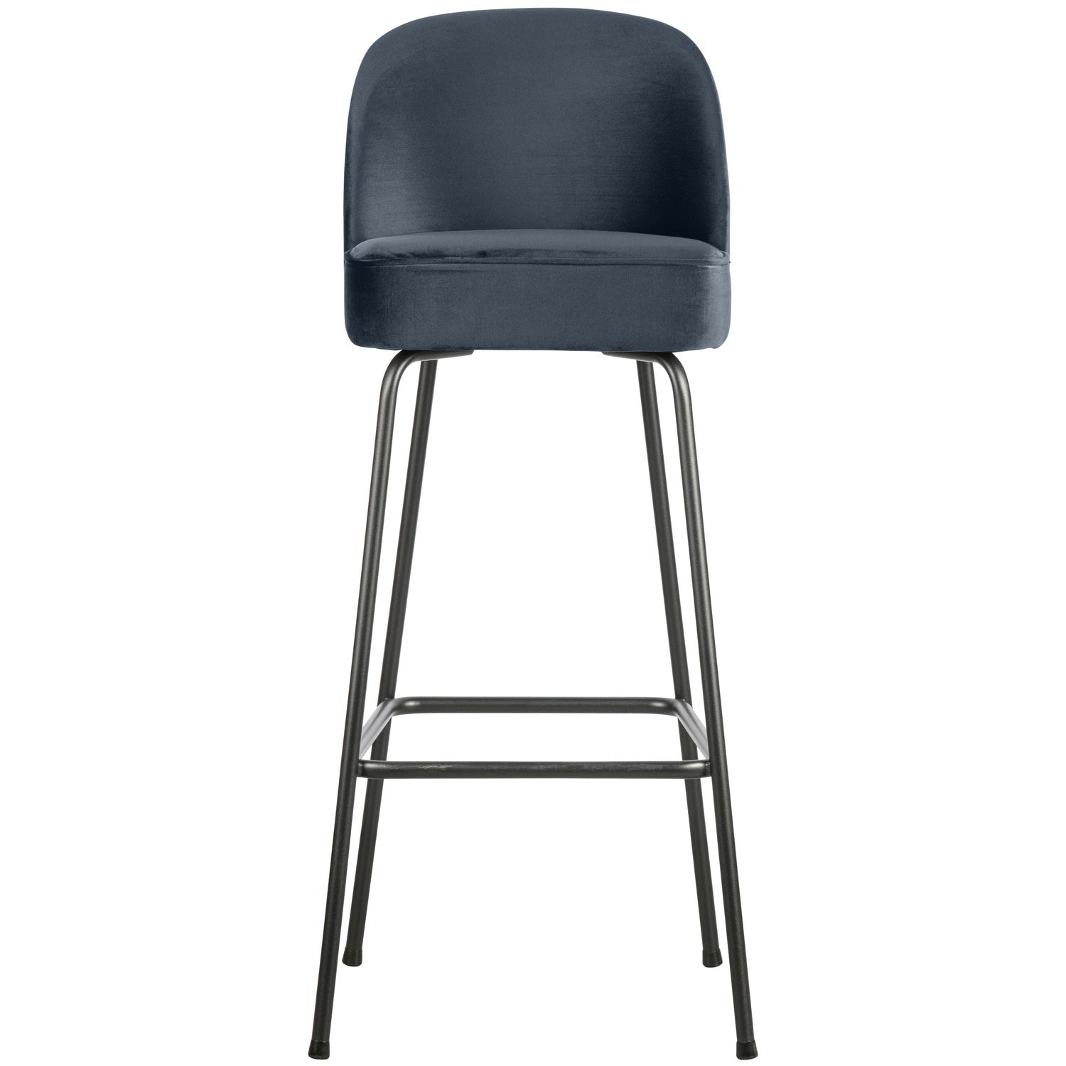 WOOOD scaun bar VOGUE BARSTOOL 80 CM VELVET | 100% Pes | Albastru | 103x50x55 cm