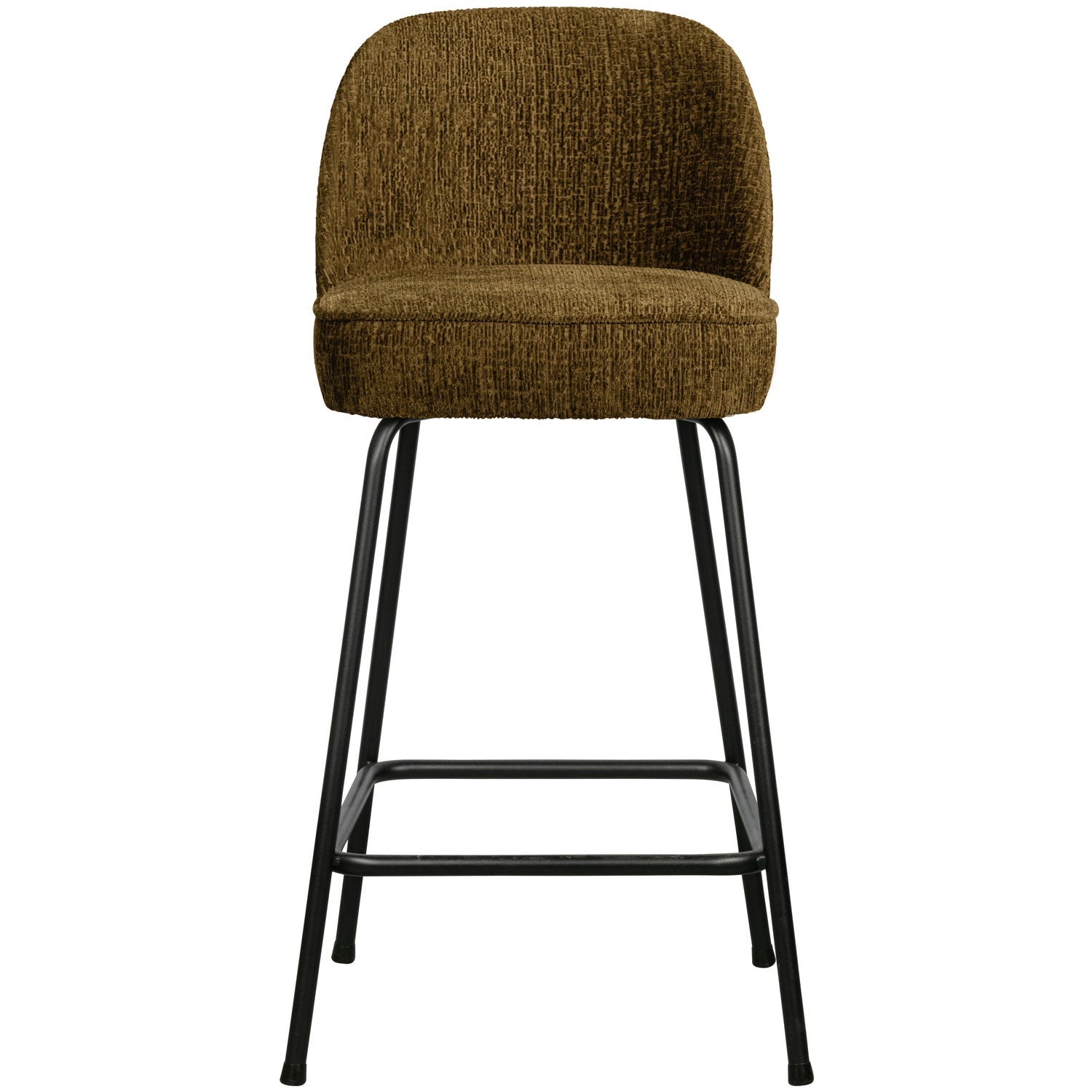 WOOOD scaun bar VOGUE BARSTOOL 65CM STRUCTURE VELVET BRASS | 100% Pes | Brass | 89x50x55 cm