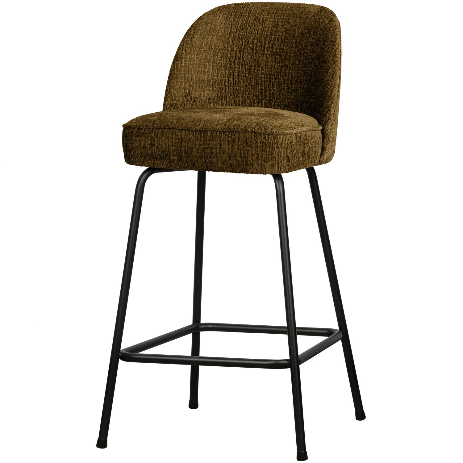 WOOOD scaun bar VOGUE BARSTOOL 65CM STRUCTURE VELVET BRASS | 100% Pes | Brass | 89x50x55 cm