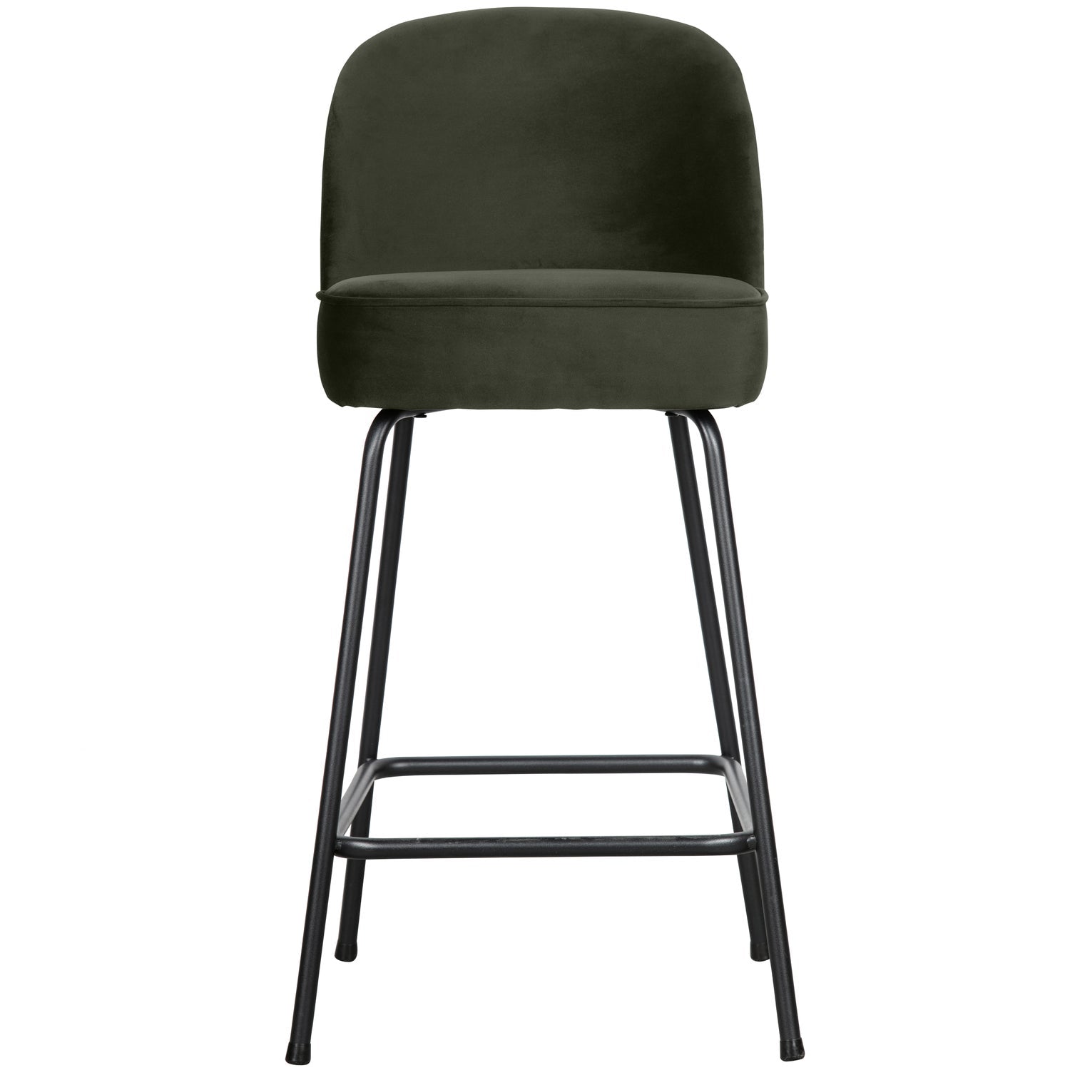 WOOOD scaun bar VOGUE BARSTOOL 65CM VELVET DARK | 100% Pes | Verde | 89x50x55 cm