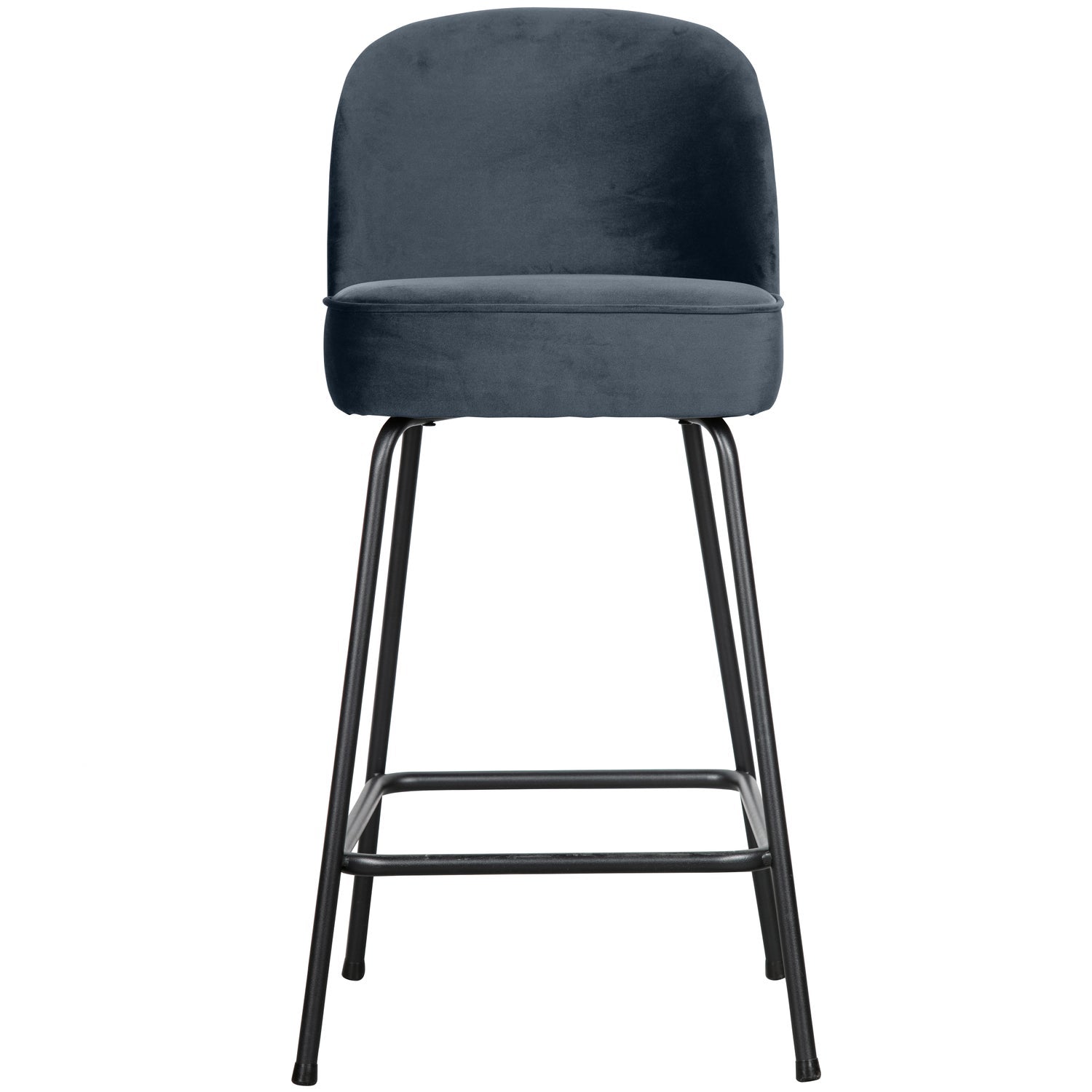 WOOOD scaun bar VOGUE BARSTOOL 65 CM VELVET | 100% Pes | Albastru | 89x50x55 cm