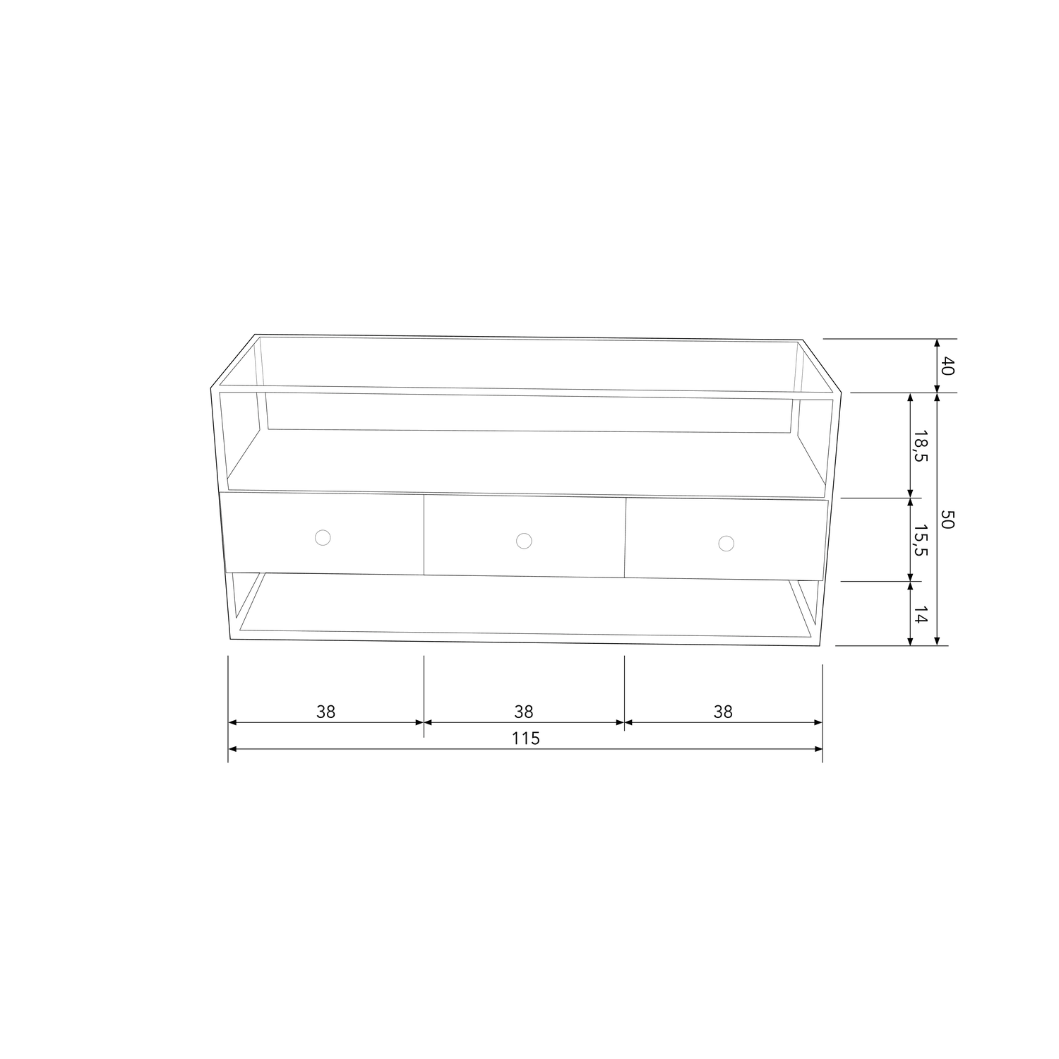 DEPART TV UNIT METAL ANTIQUE BRASS