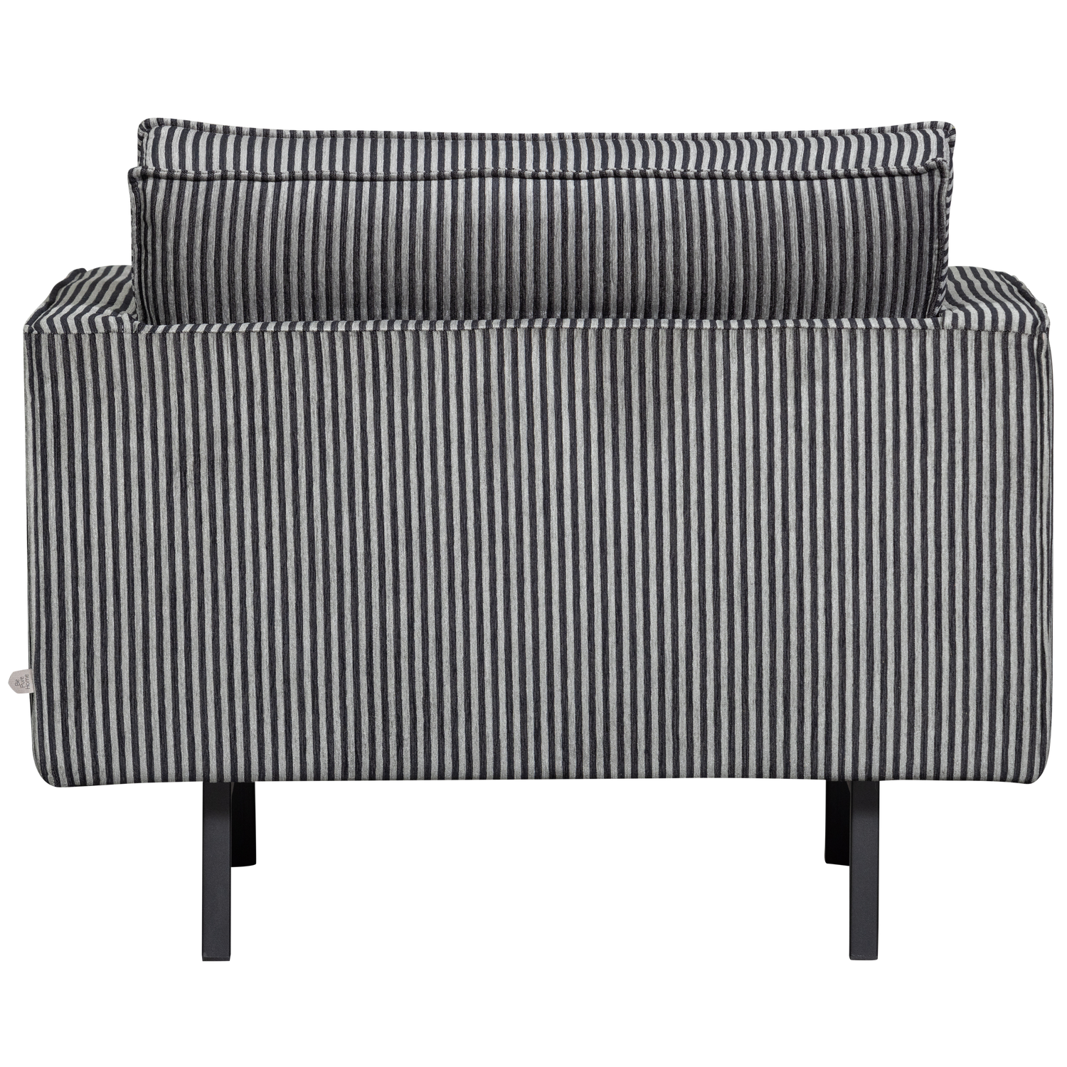 WOOOD fotoliu RODEO ARMCHAIR STRIPE BLACK/GREY | 100% Pes | Negru | 85x105x86 cm