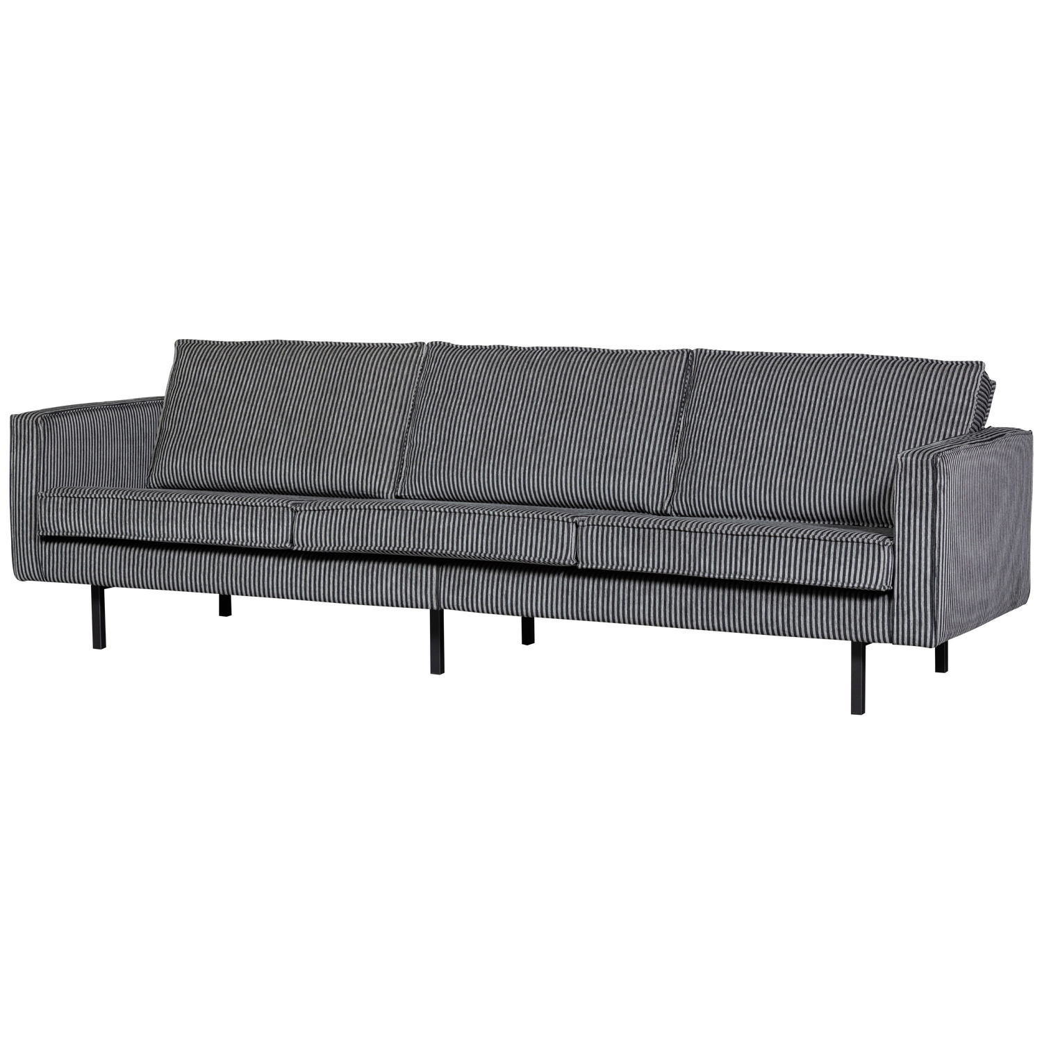 WOOOD canapea 3 locuri RODEO | 100% Pes | Negru | 85x277x86 cm