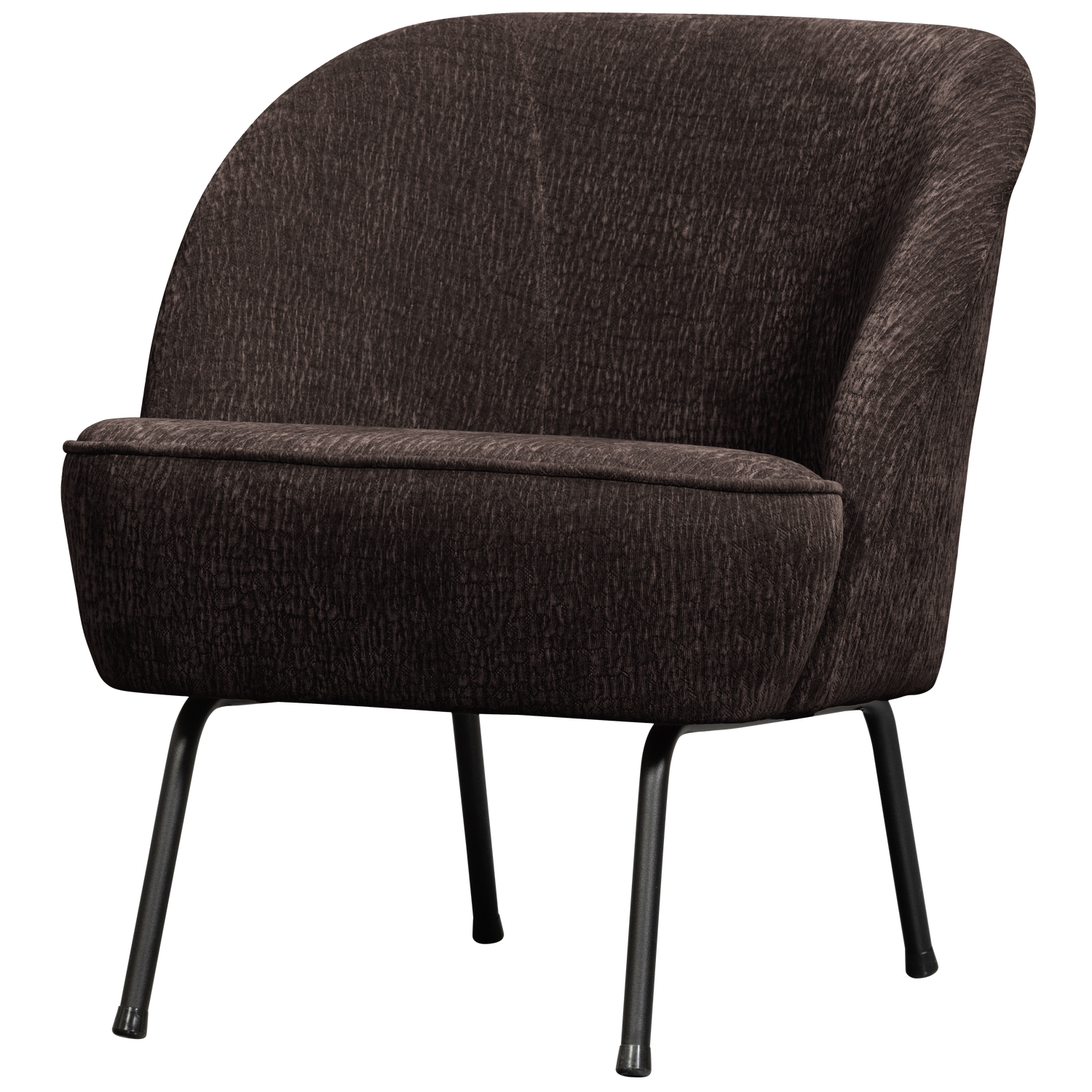 WOOOD fotoliu VOGUE ARMCHAIR 3D CHENILLE DARK | 100% Pes | Maro inchis | 69x57x70 cm