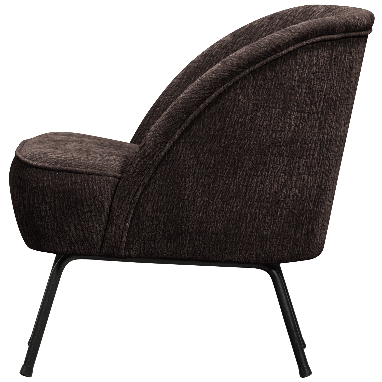 WOOOD fotoliu VOGUE ARMCHAIR 3D CHENILLE DARK | 100% Pes | Maro inchis | 69x57x70 cm