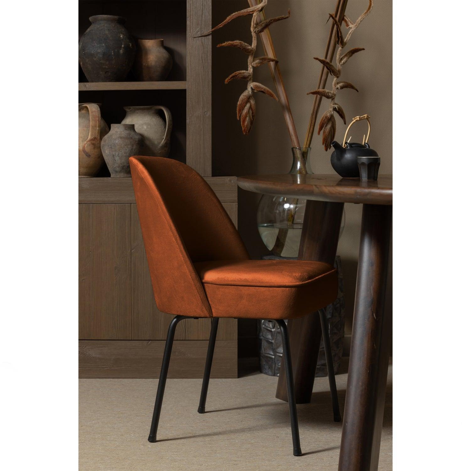 VOGUE DINING CHAIR VELVET RUST