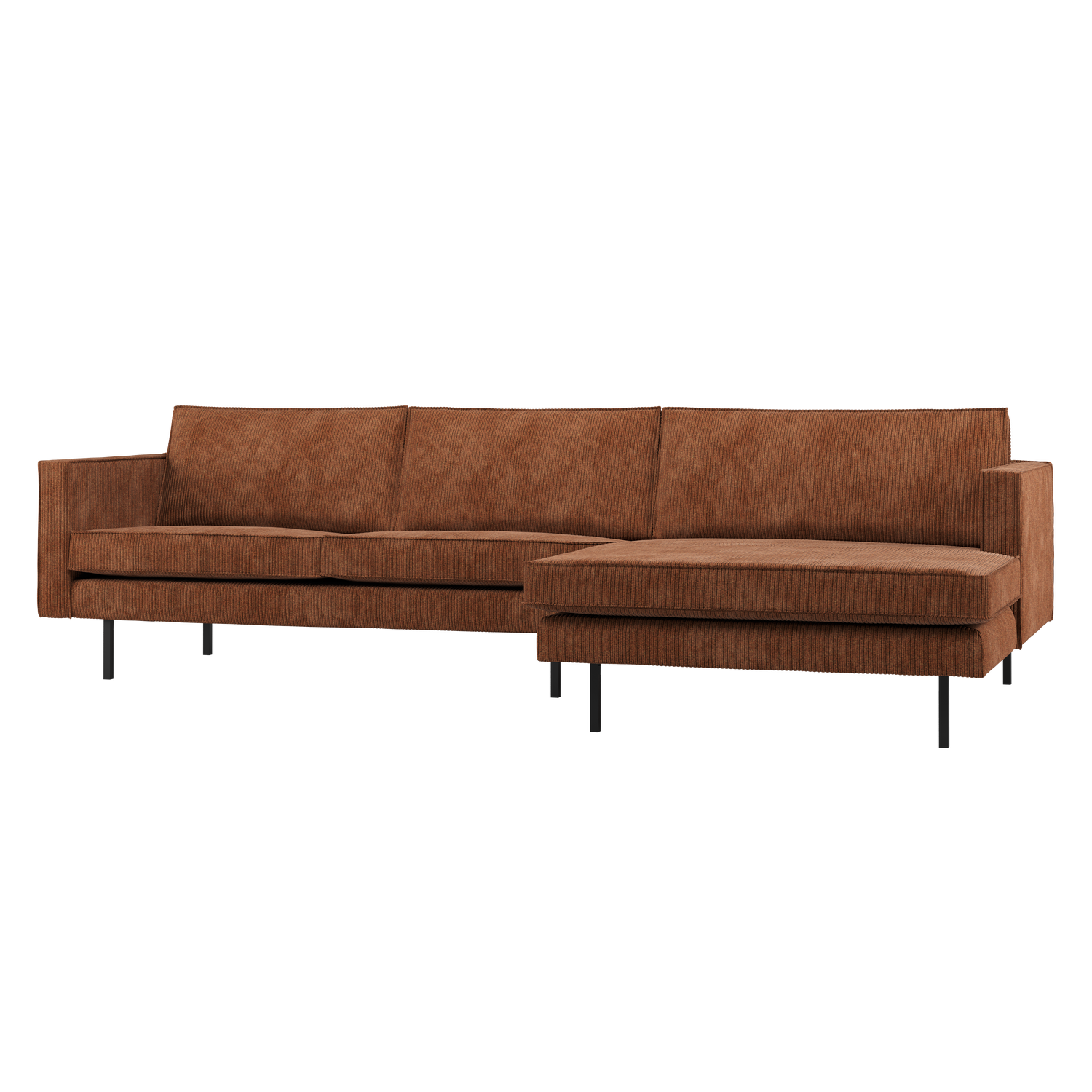 WOOOD canapea mare RODEO CHAISE LONGUE | 100% Pes | Maro | 85x300x155 cm