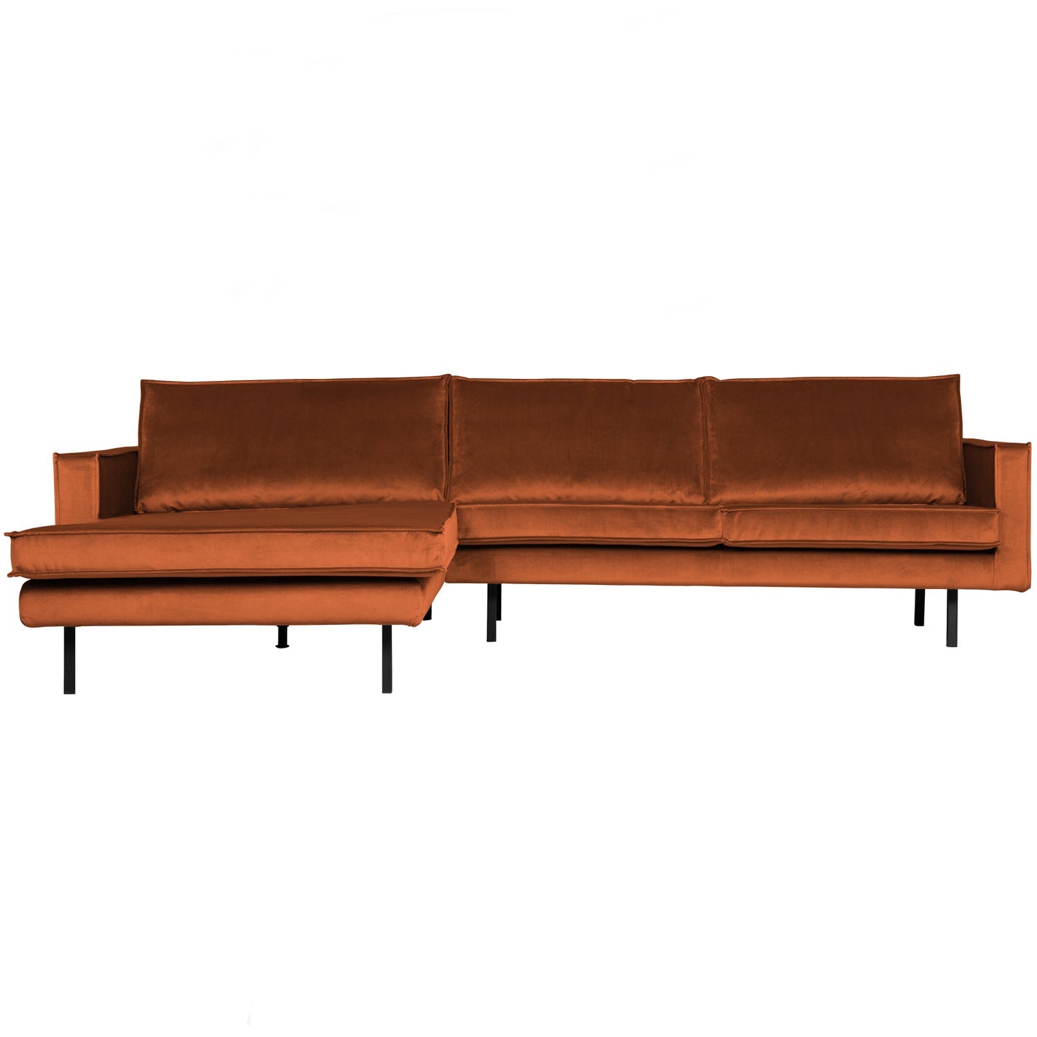 WOOOD canapea colt RODEO CHAISE LONGUE | 100% Pes | Rugina | 85x300x155 cm