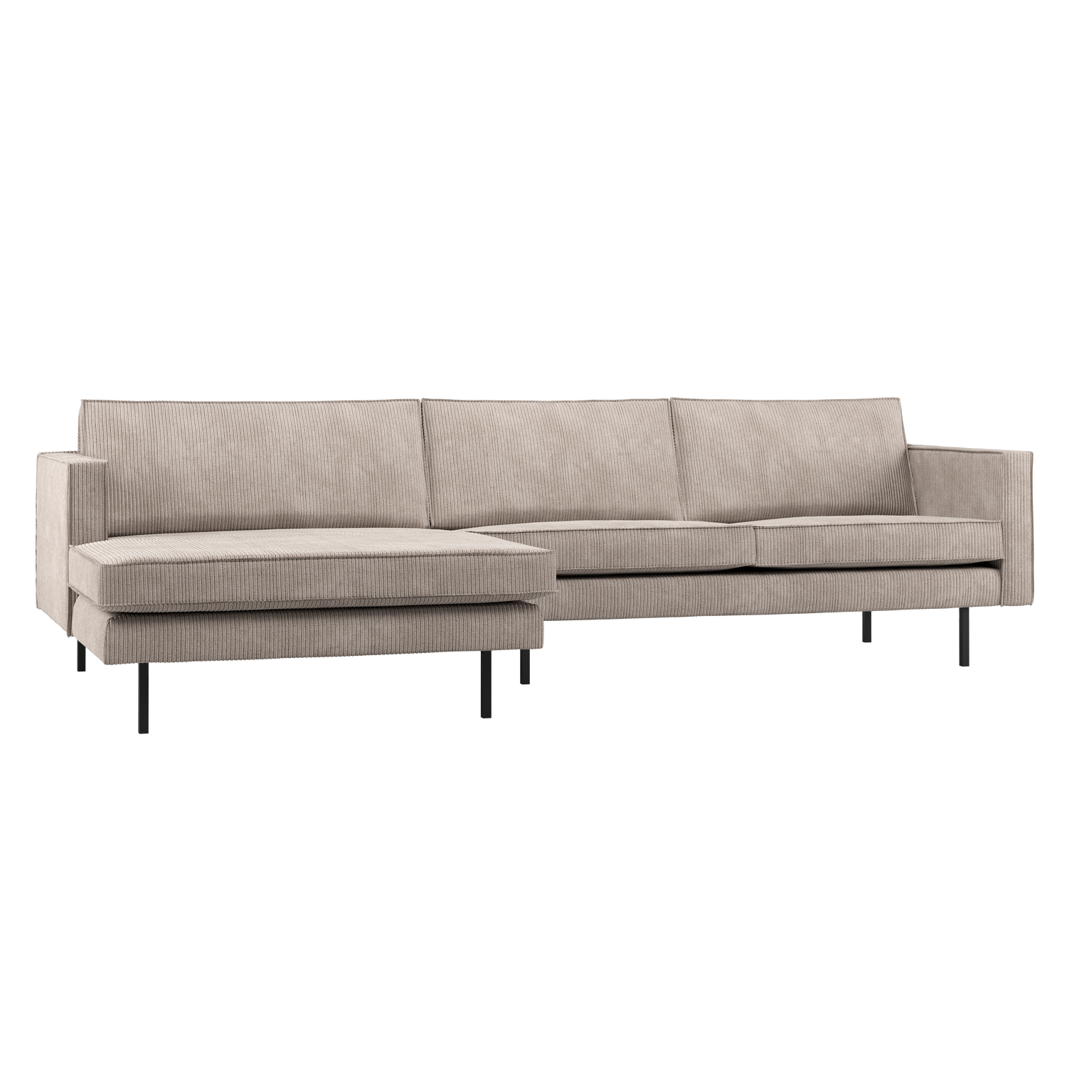 WOOOD canapea mare RODEO CHAISE LONGUE | 100% Pes | Nisipiu | 85x300x155 cm