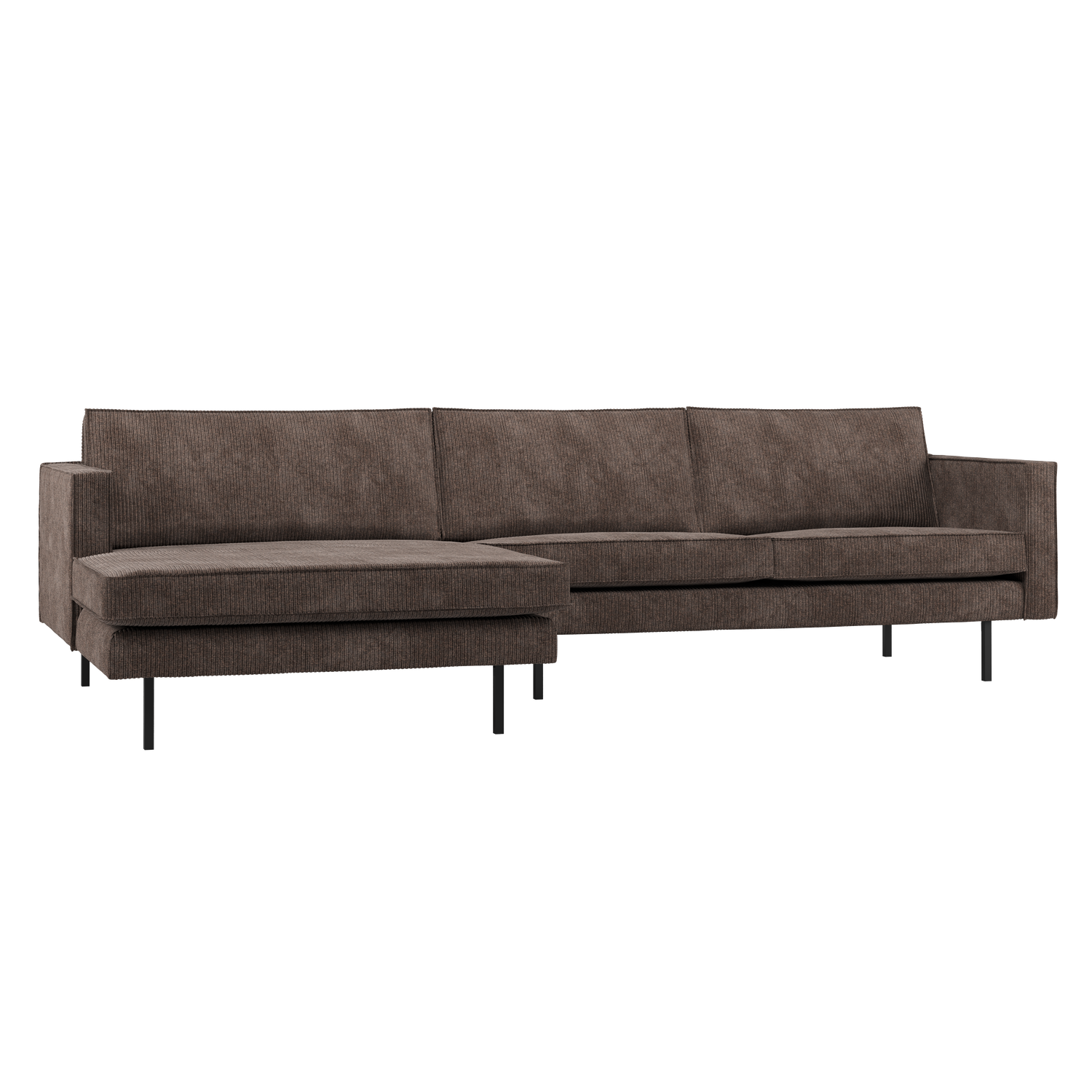 WOOOD canapea mare RODEO CHAISE LONGUE | 100% Pes | Maro | 85x300x155 cm