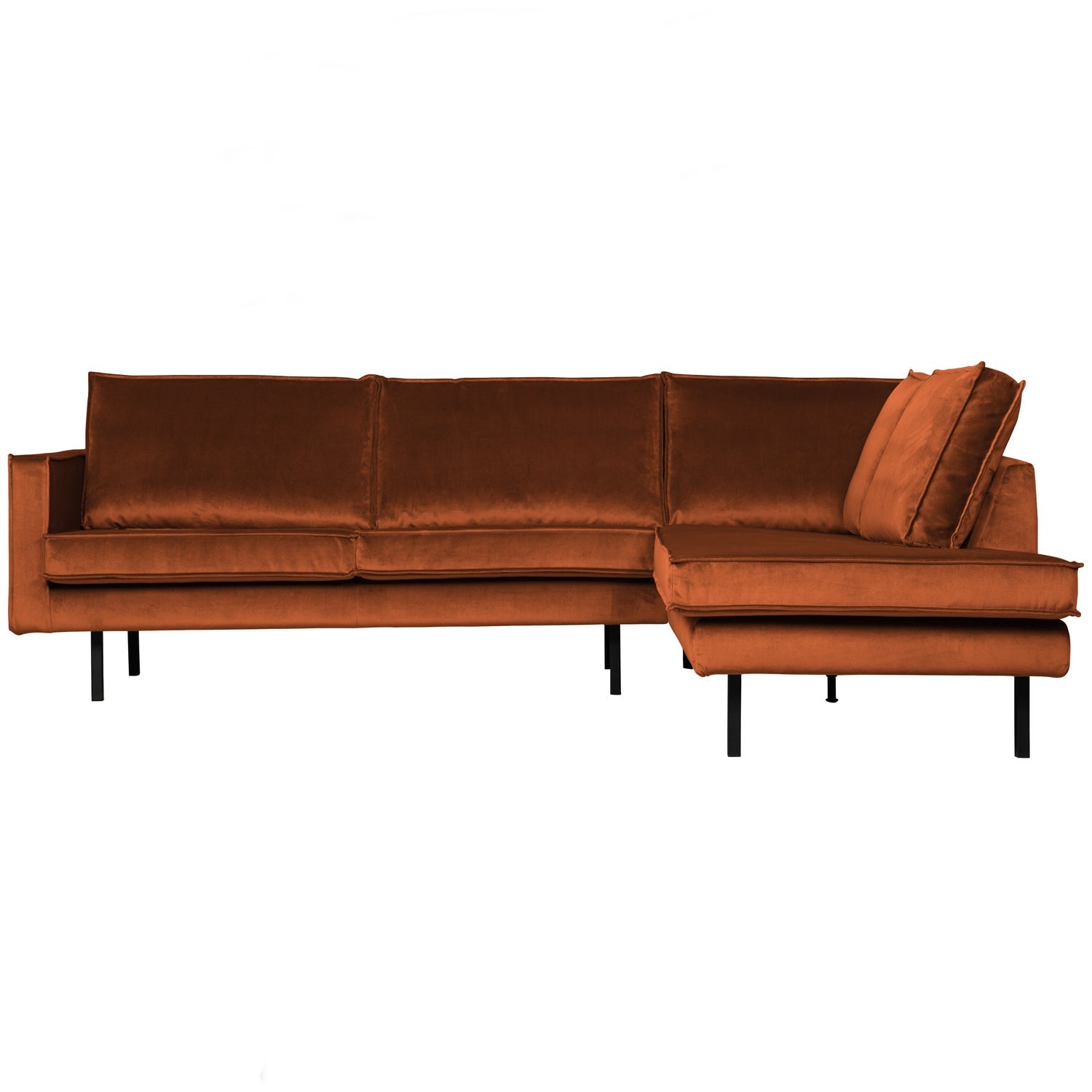 WOOOD canapea colt RODEO | 100% Pes | Rugina | 85x266x213 cm