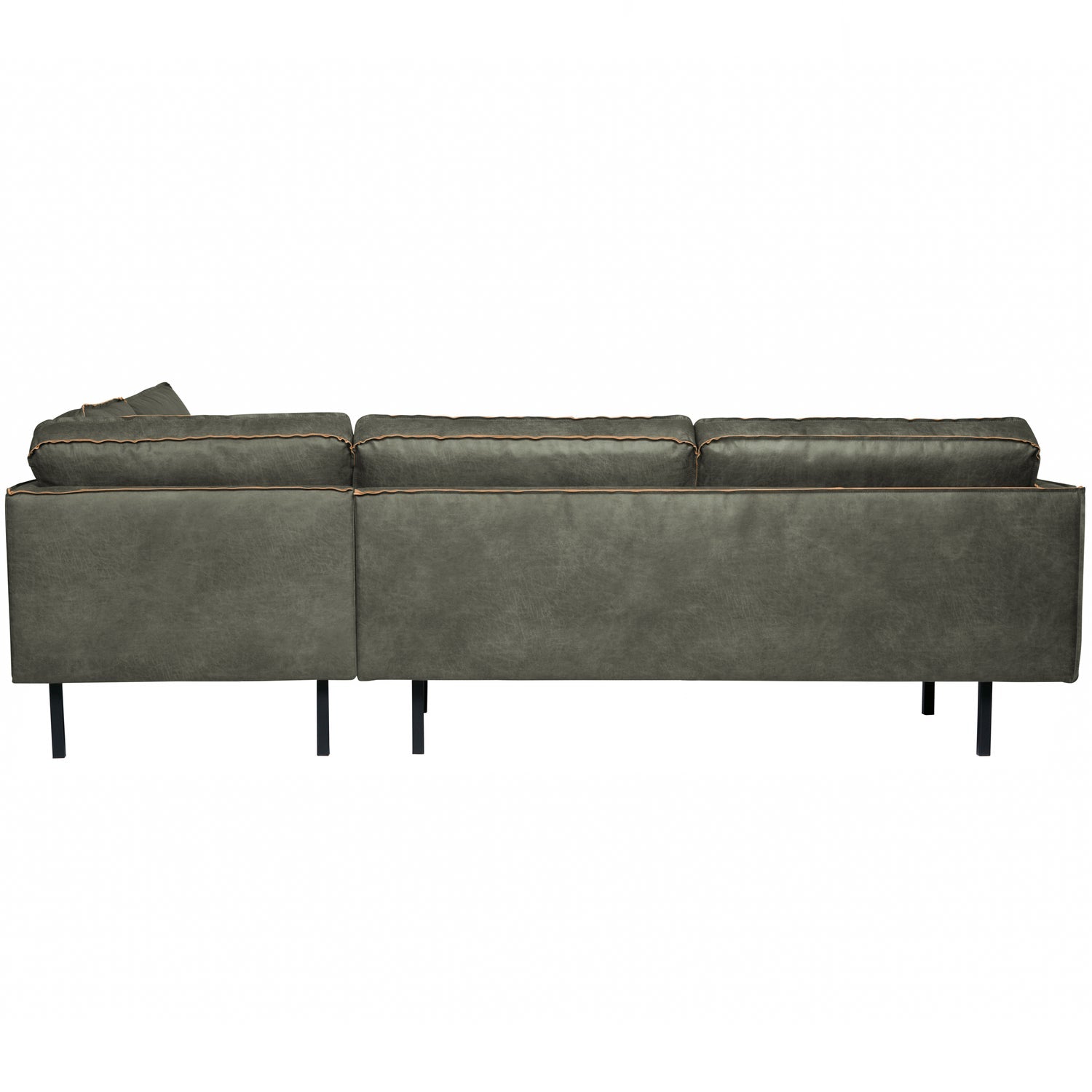 WOOOD canapea colt RODEO | Piele | Army | 85x266x213 cm