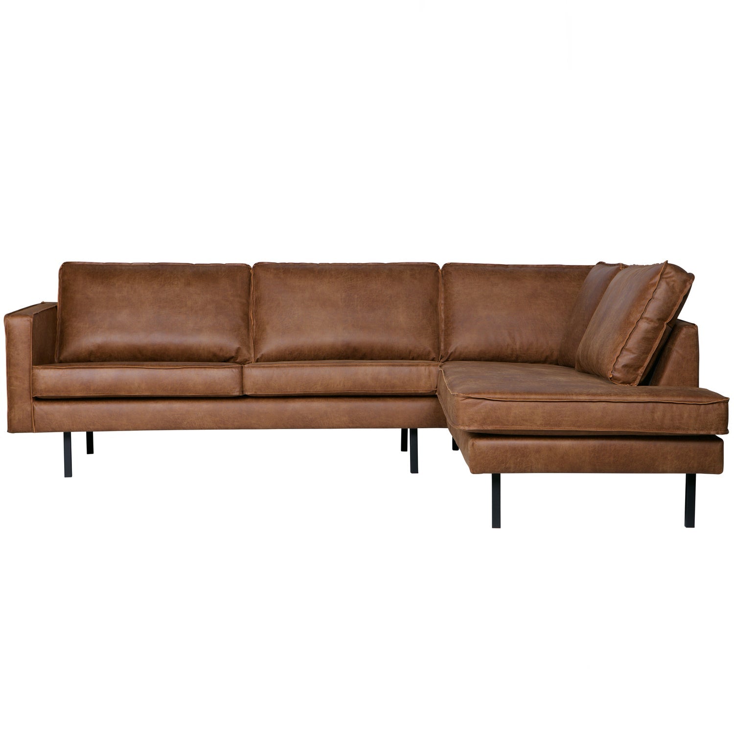 WOOOD canapea colt RODEO | Piele | Coniac | 85x266x213 cm