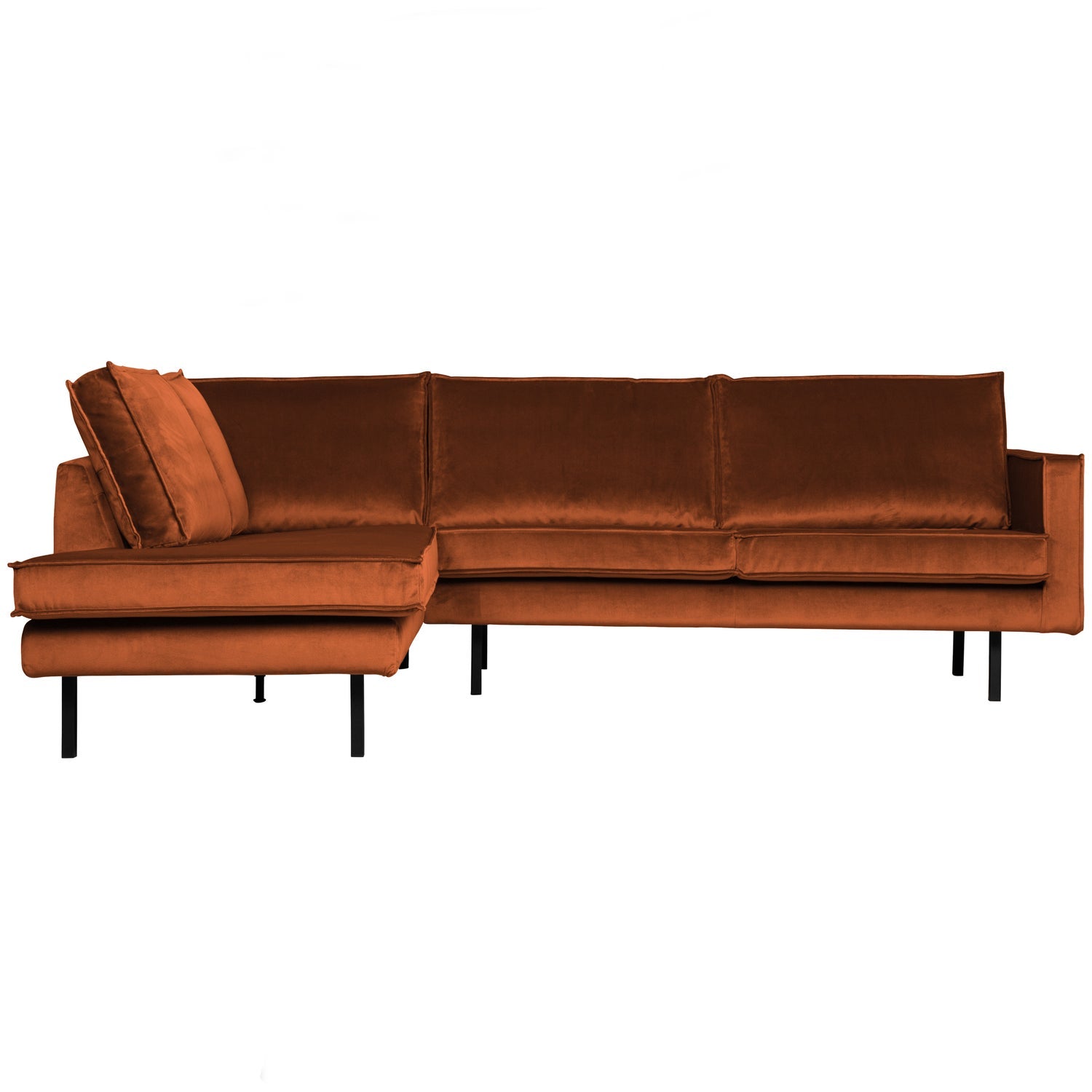 WOOOD canapea colt RODEO | 100% Pes | Rugina | 85x266x213 cm