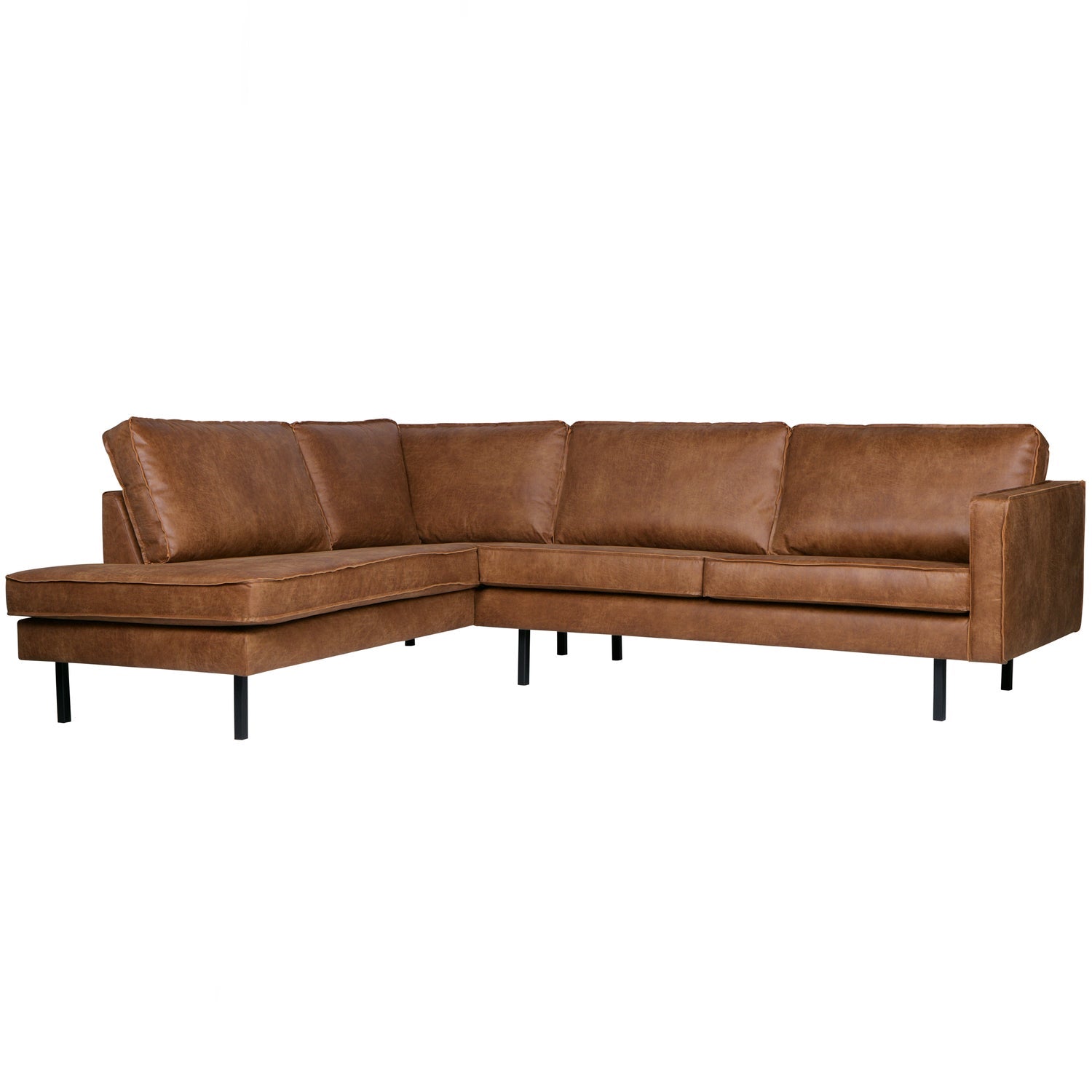 WOOOD canapea colt RODEO | Piele | Coniac | 85x266x213 cm