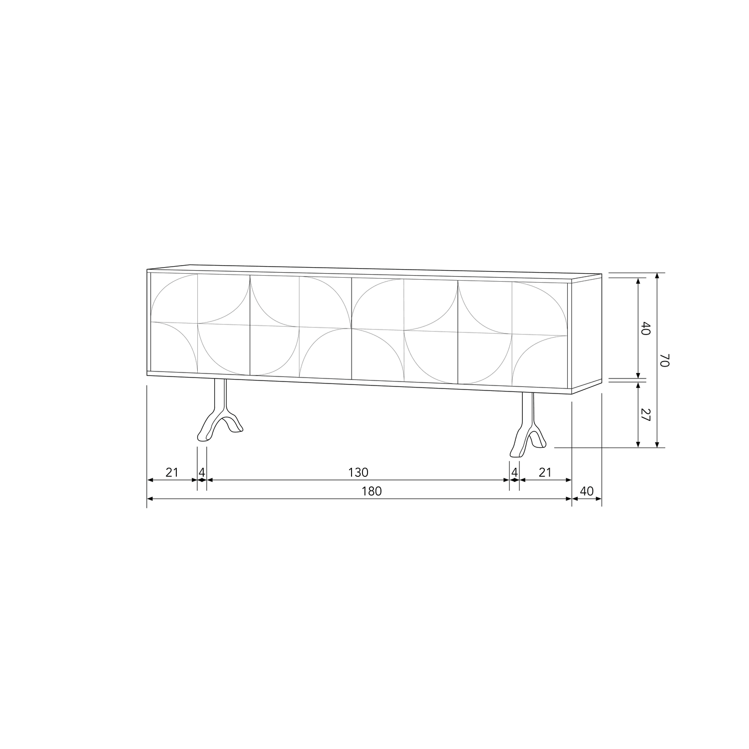 DRAW SIDEBOARD MANGO WOOD WALNUT