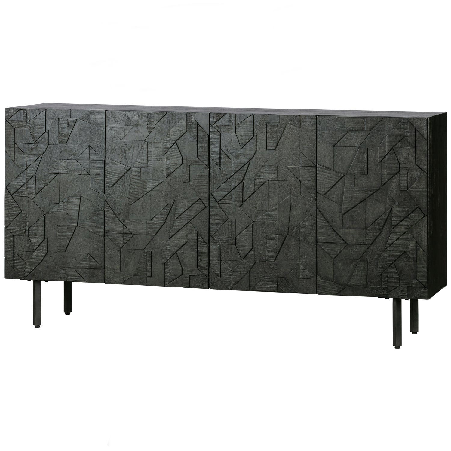 WOOOD consola COUNTER SIDEBOARD WOOD | Metal | Negru | 83x160x40 cm