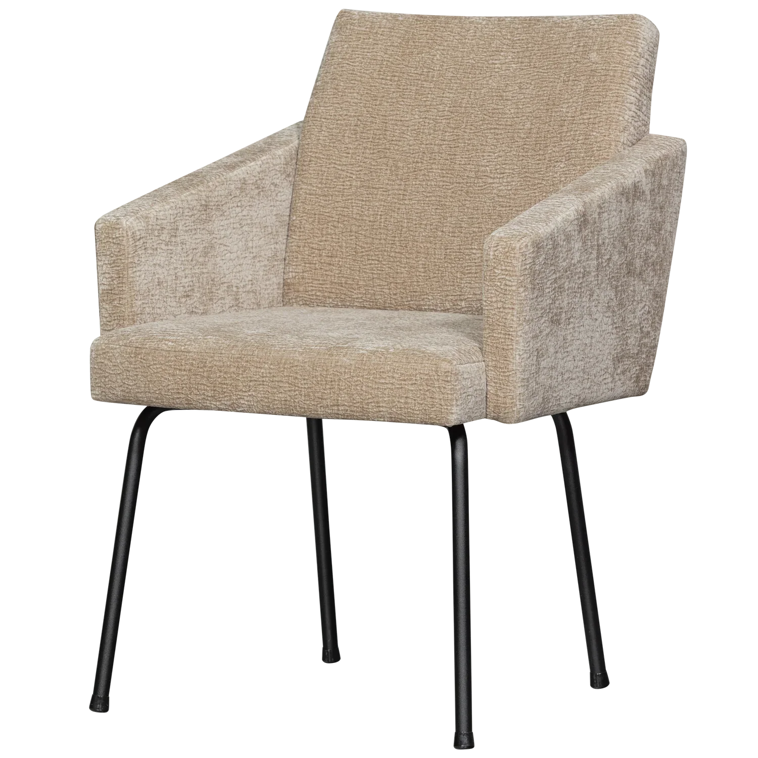 MOUNT DINING CHAIR WITH ARMREST 3D CHENILLE SAND