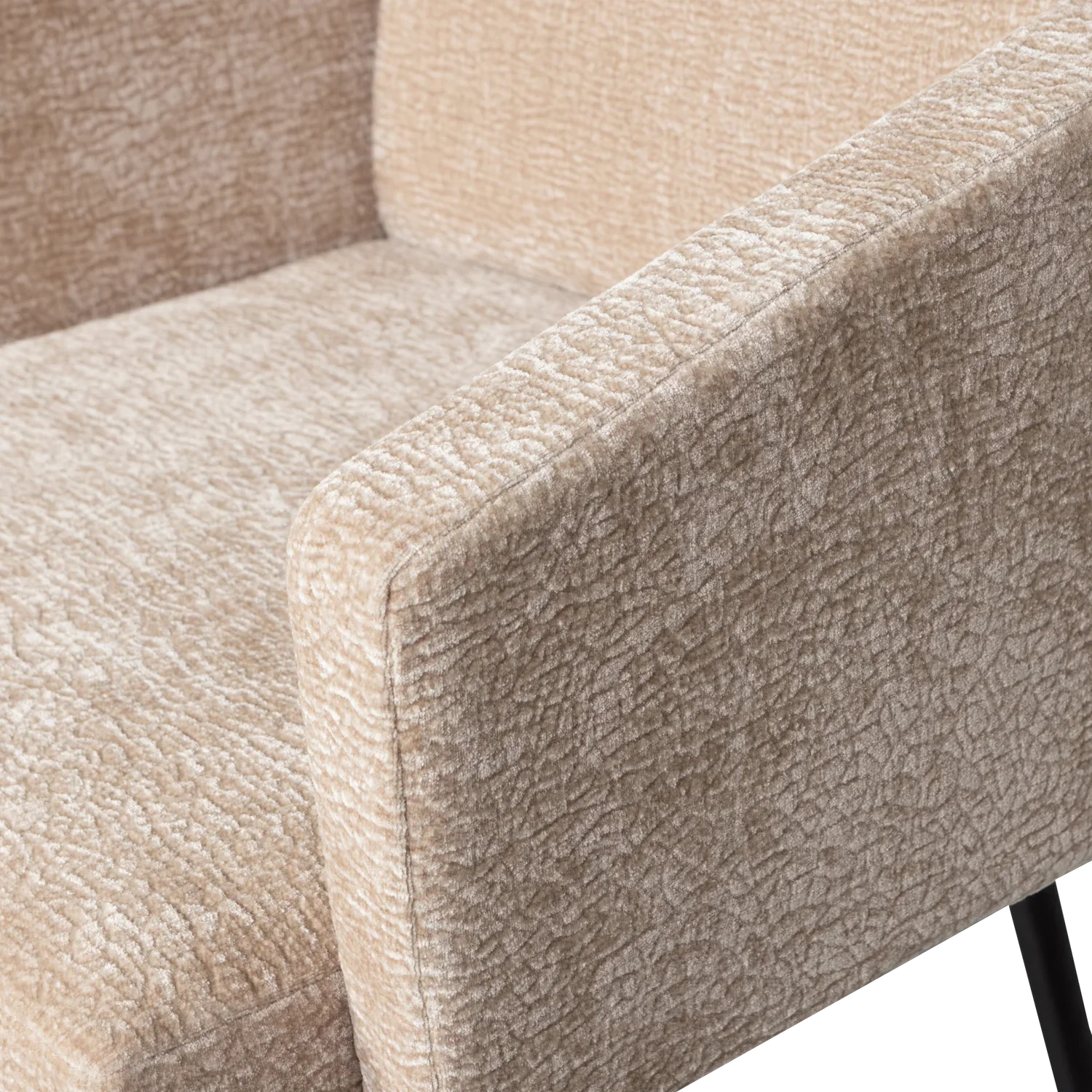 MOUNT DINING CHAIR WITH ARMREST 3D CHENILLE SAND