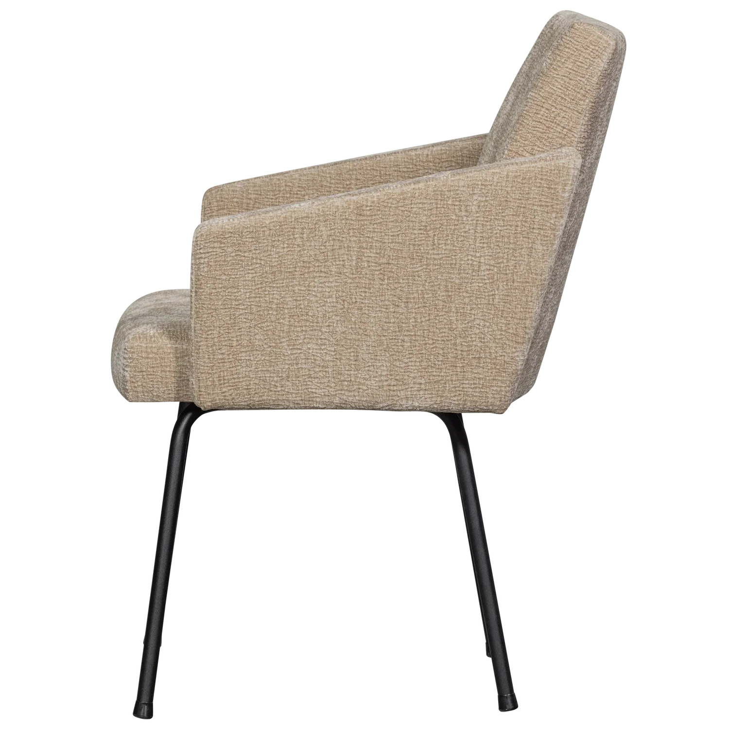 MOUNT DINING CHAIR WITH ARMREST 3D CHENILLE SAND