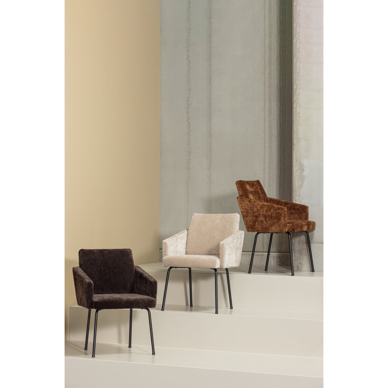 WOOOD scaun dining MOUNT | 100% Pes | Maro | 82x61x65 cm