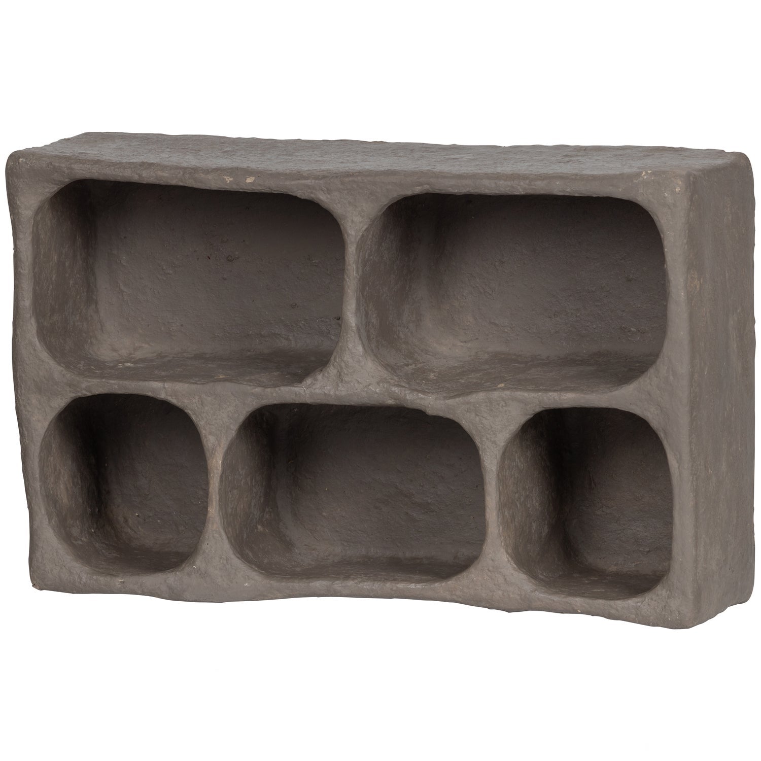 WOOOD decoratiune perete CLAY | Paper Mache | Gri | 70x45x23 cm