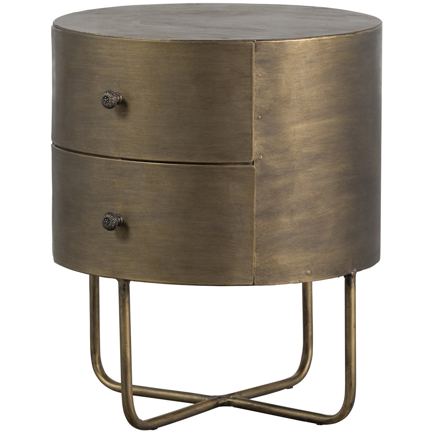 WOOOD comoda GLOSSY | Metal | Antique Brass | 48x39x39 cm