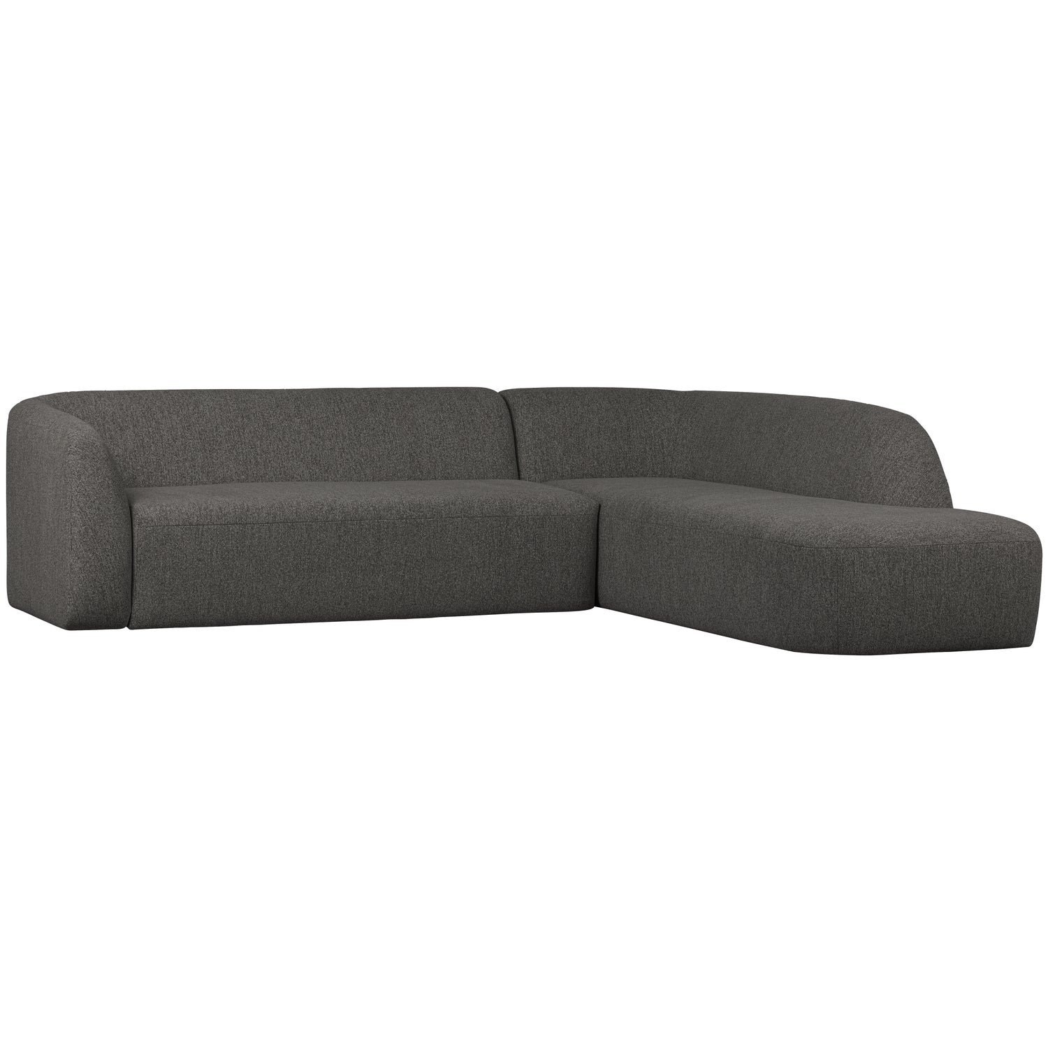 WOOOD canapea colt SLOPING | poliester | Negru | 77x274x225 cm