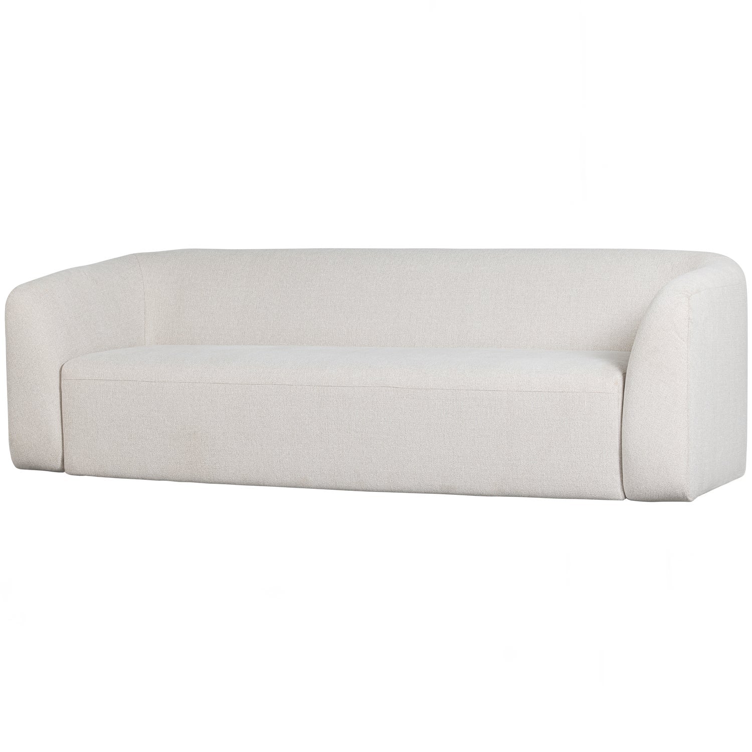 WOOOD canapea 3 locuri SLOPING | 100% Pes | Pearl Melange | 77x240x87 cm
