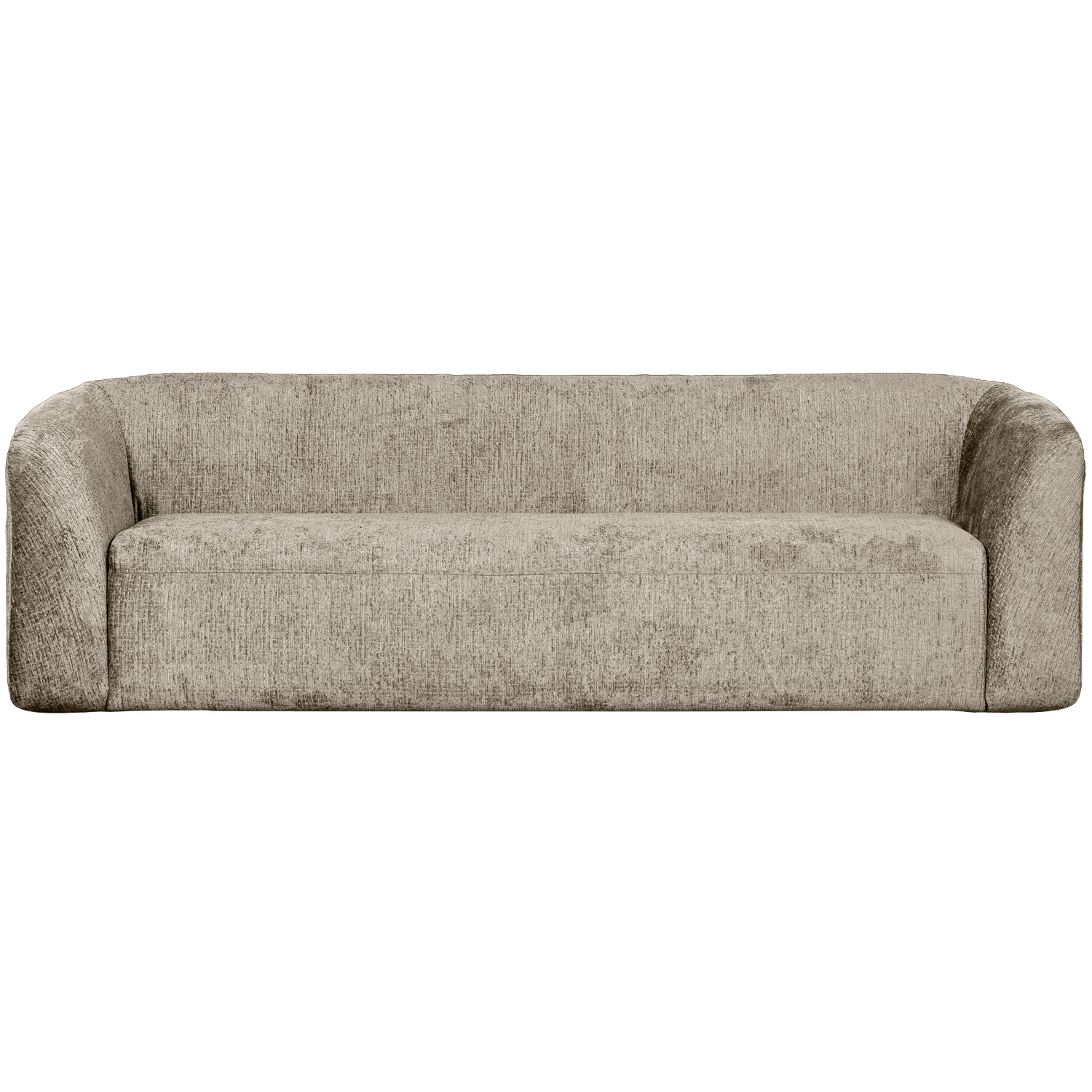 SLOPING 3-SEATER SOFA STRUCTURE VELVET WHEATFIELD