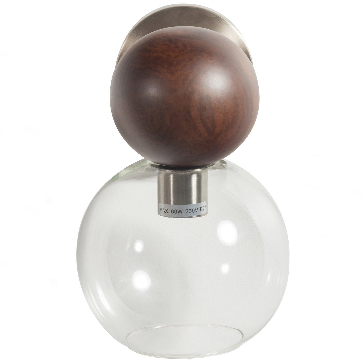 BABBLE WALL LAMP GLASS WALNUT