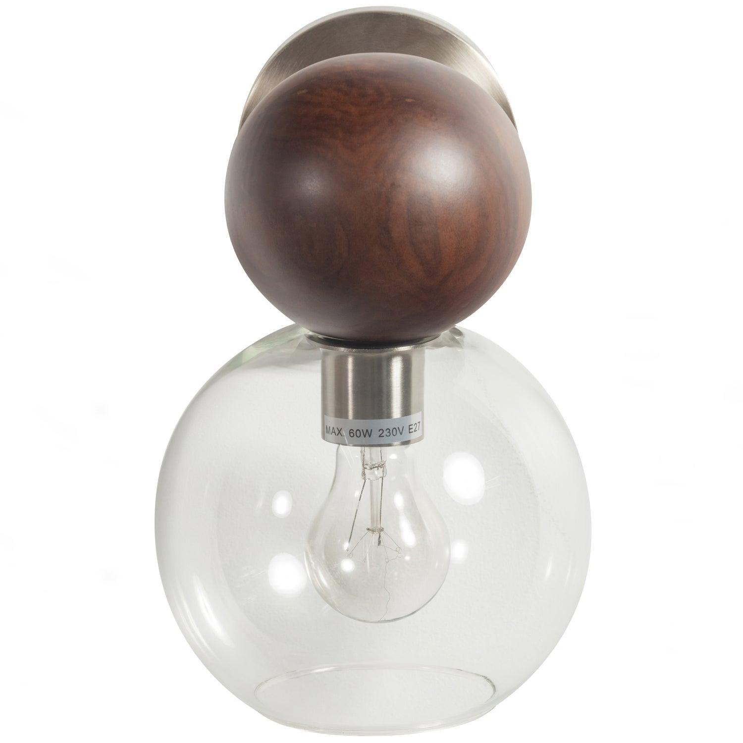 BABBLE WALL LAMP GLASS WALNUT