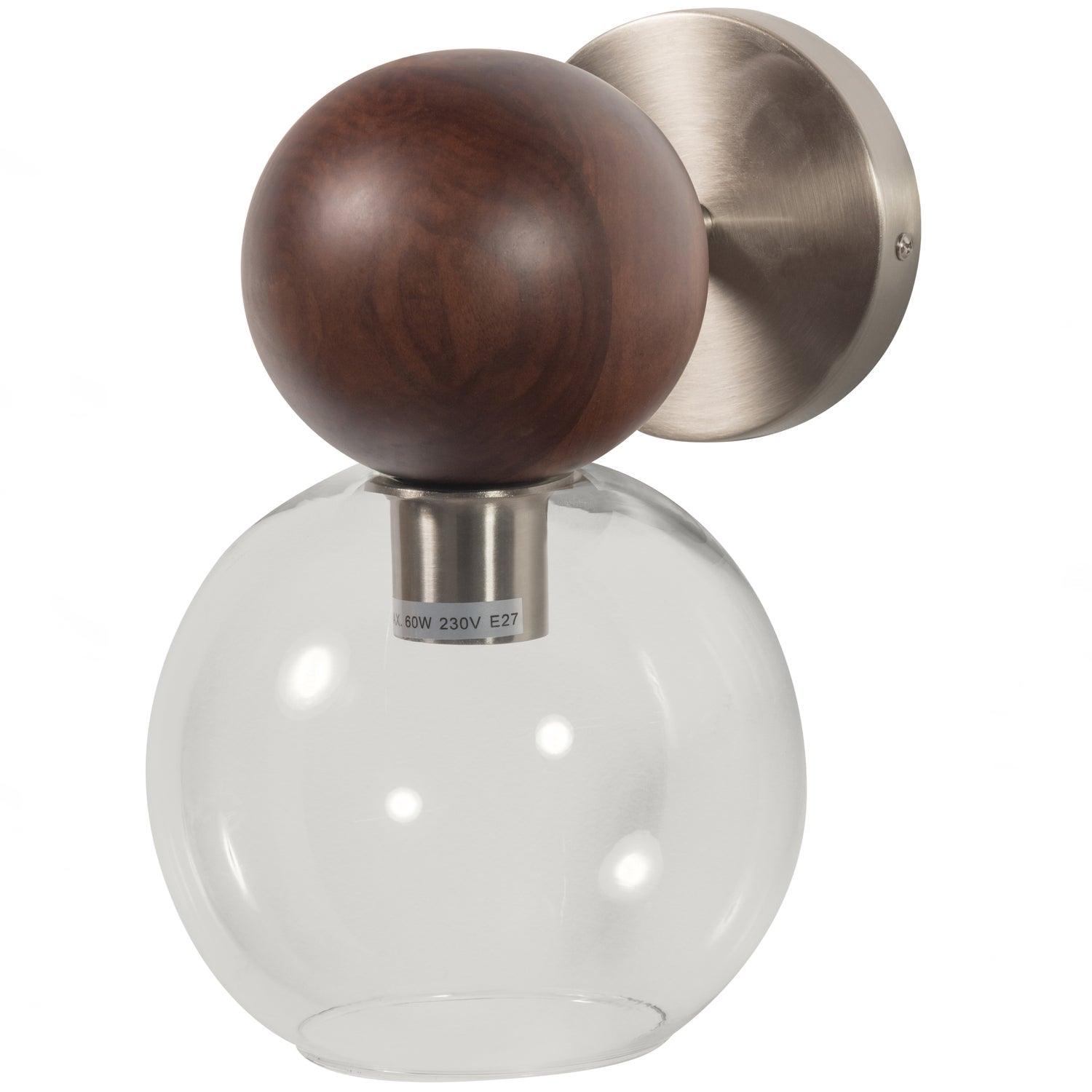 BABBLE WALL LAMP GLASS WALNUT