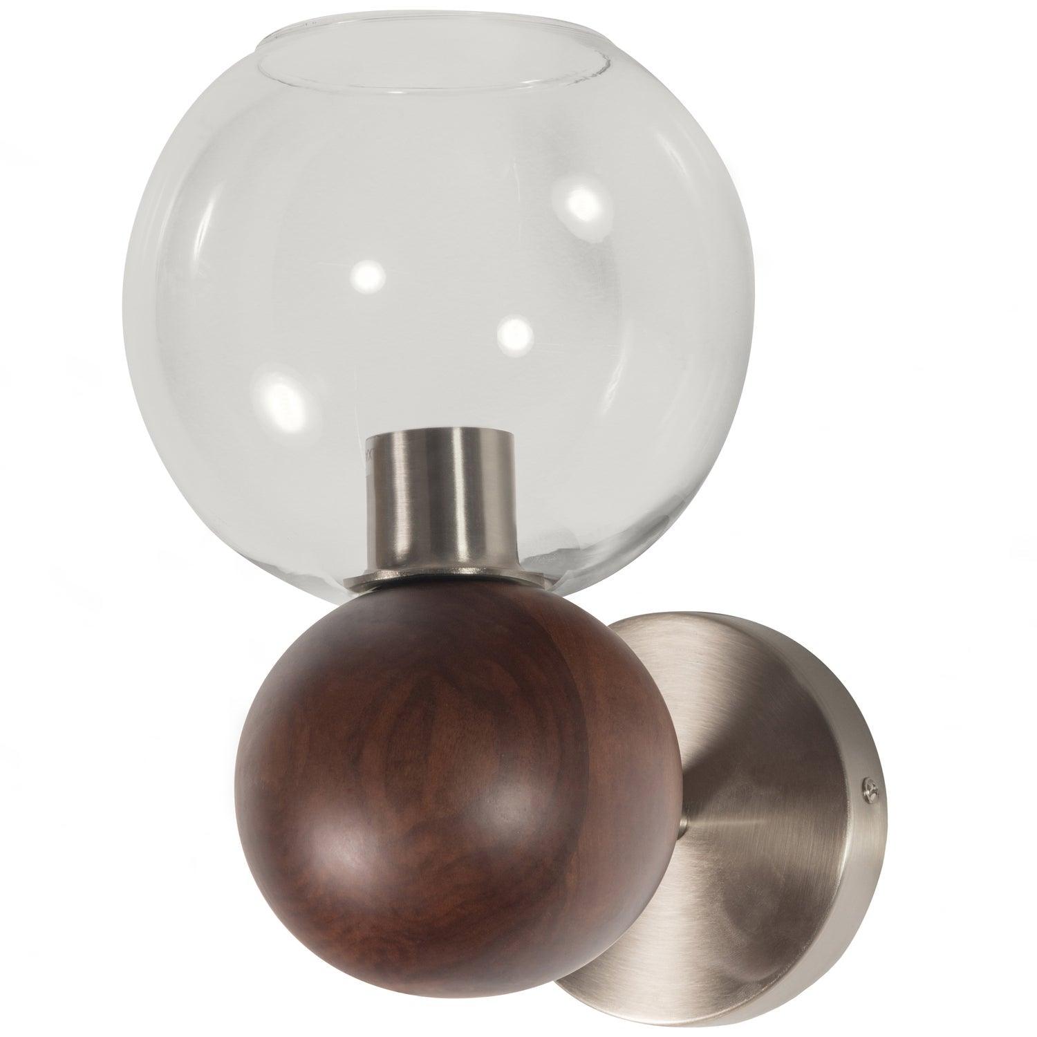 BABBLE WALL LAMP GLASS WALNUT