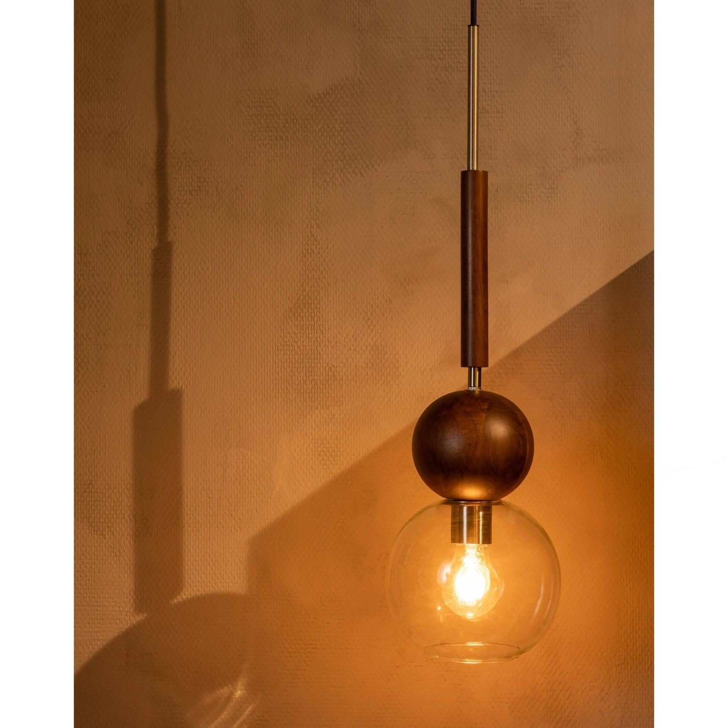 BABBLE HANGING LAMP GLASS WALNUT