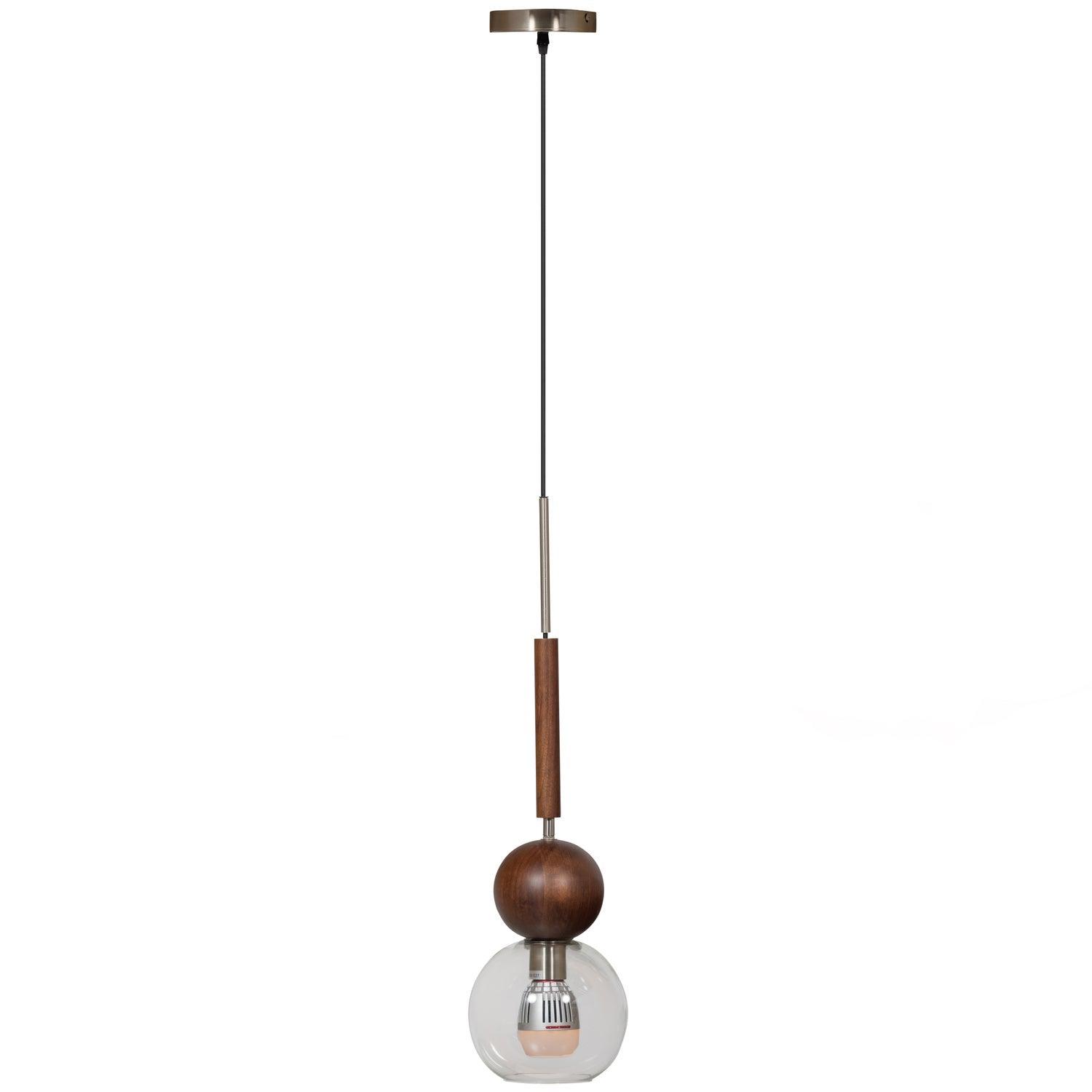 BABBLE HANGING LAMP GLASS WALNUT