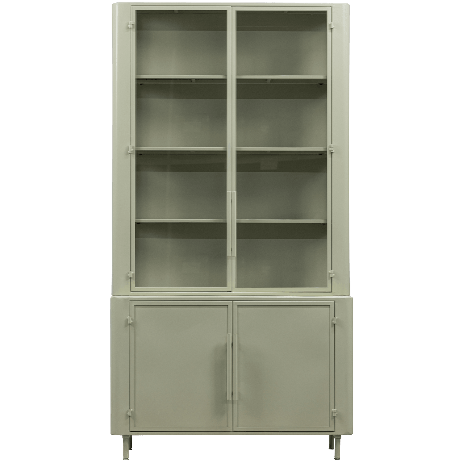 UNLOCK DISPLAY CABINET METAL GREIGE